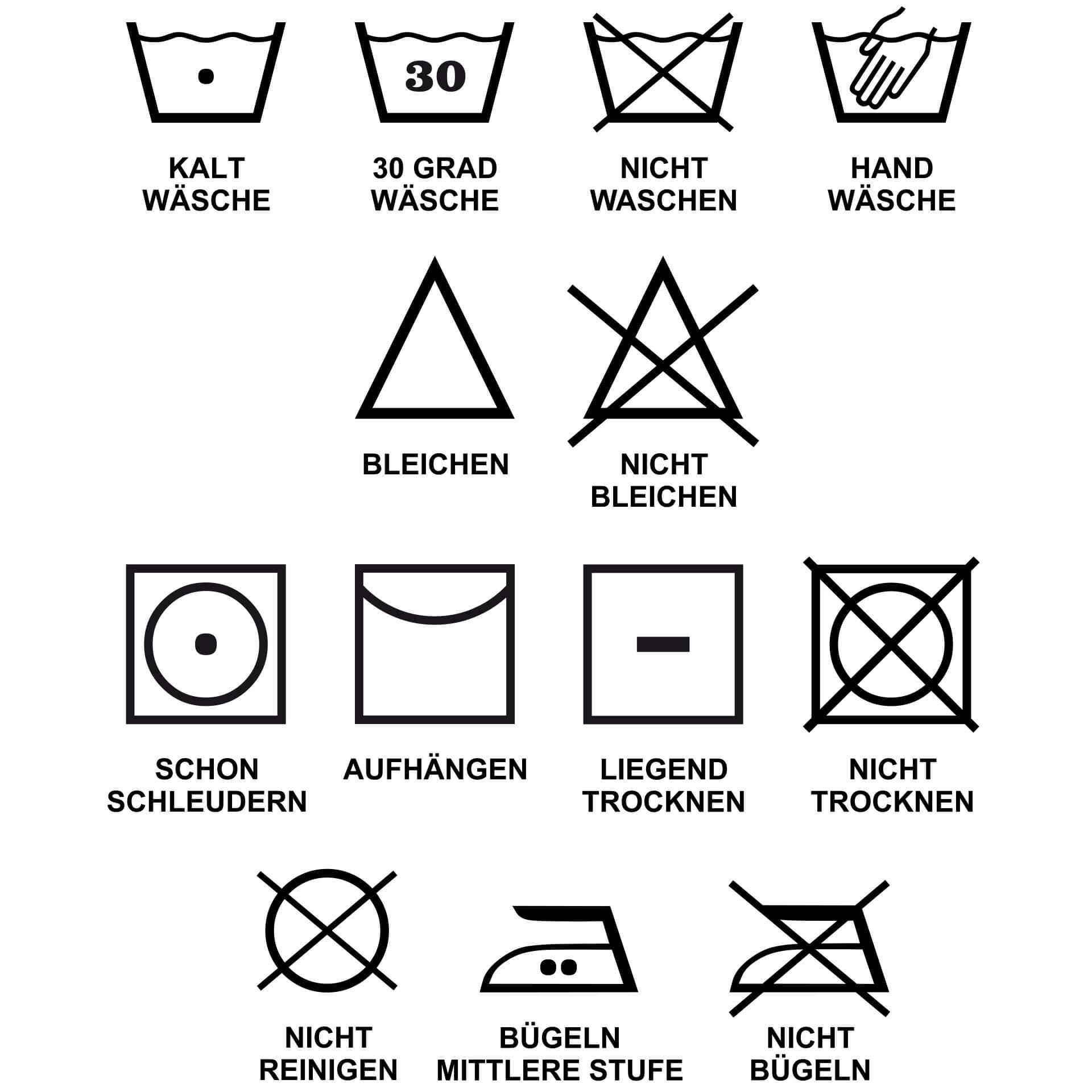 Wandtattoo Wäschezeichen