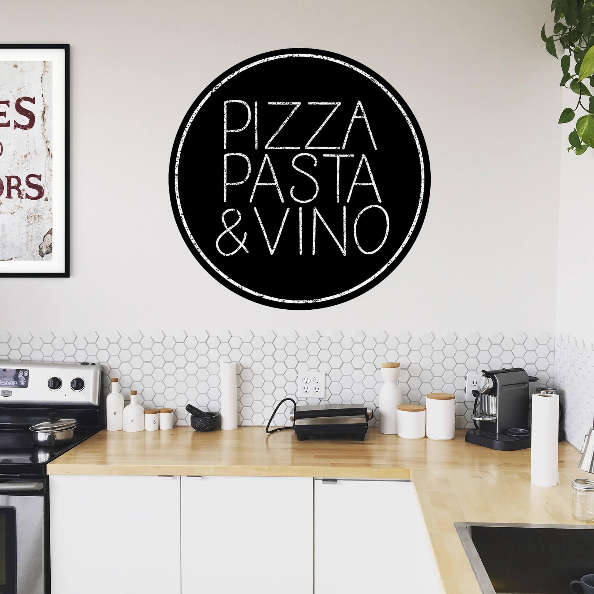 Muursticker Pizza Pasta and Vino