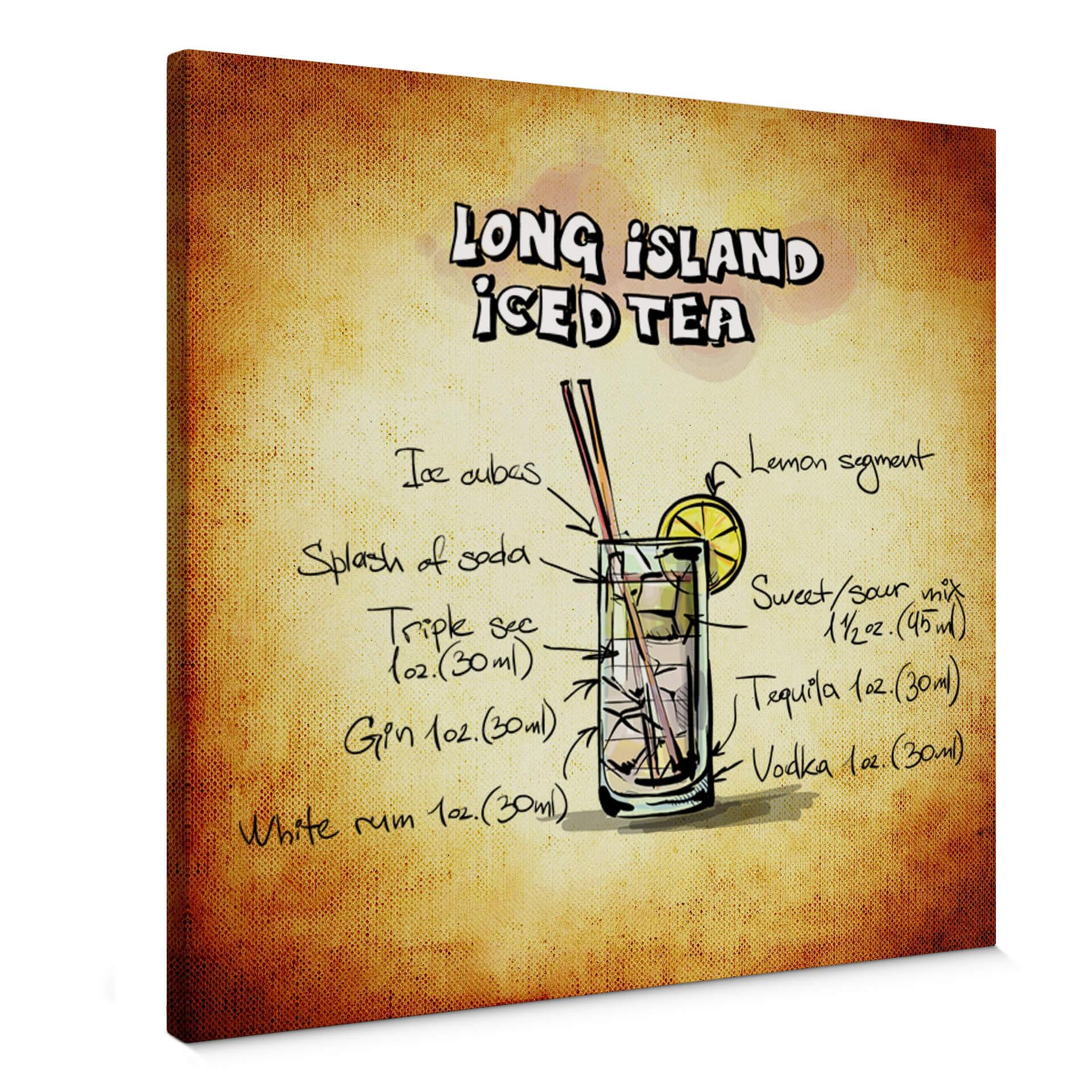 Lienzo Té helado Long Island - Receta