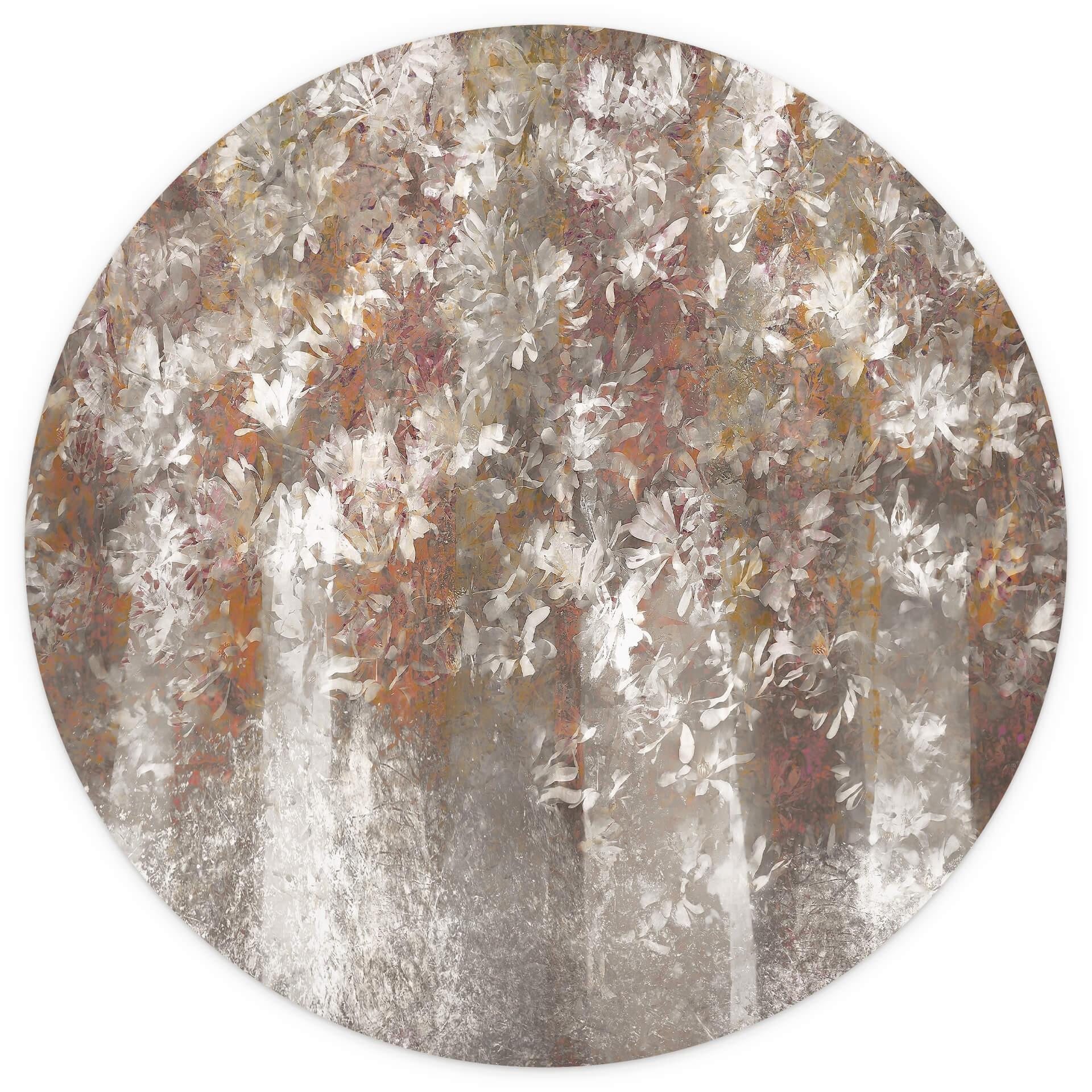 Behangcirkel Talen - Magnolia - vliesbehang/zelfklevend vliesbehang