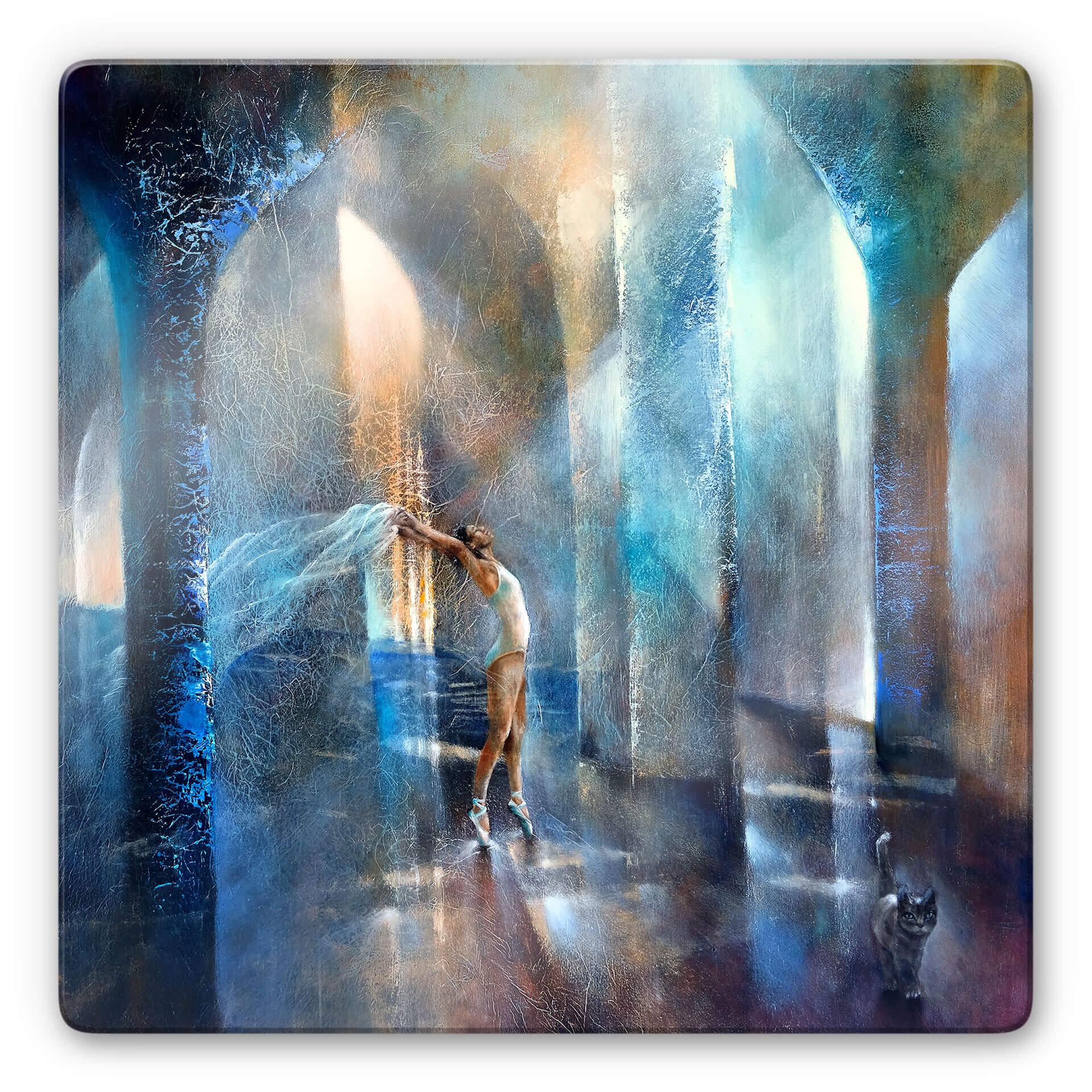 Glasschilderij Schmucker - Cats and Dancer