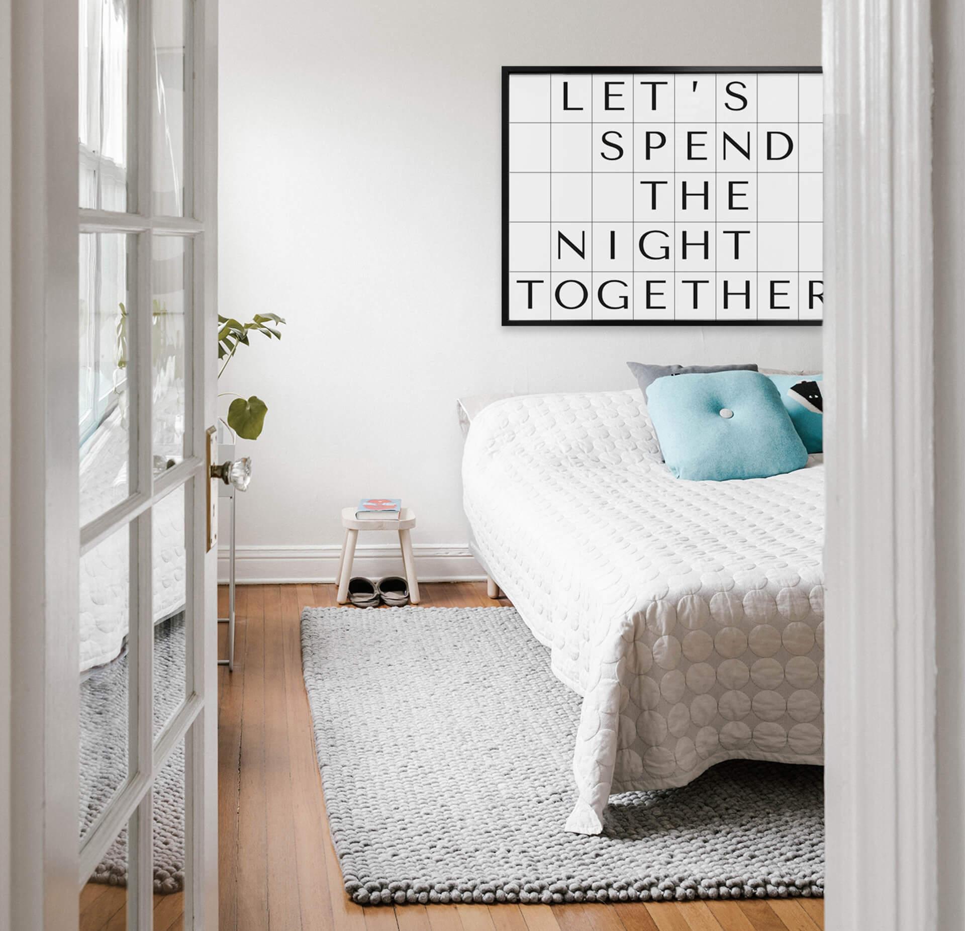 Plakat z siatką - Spędźmy razem noc