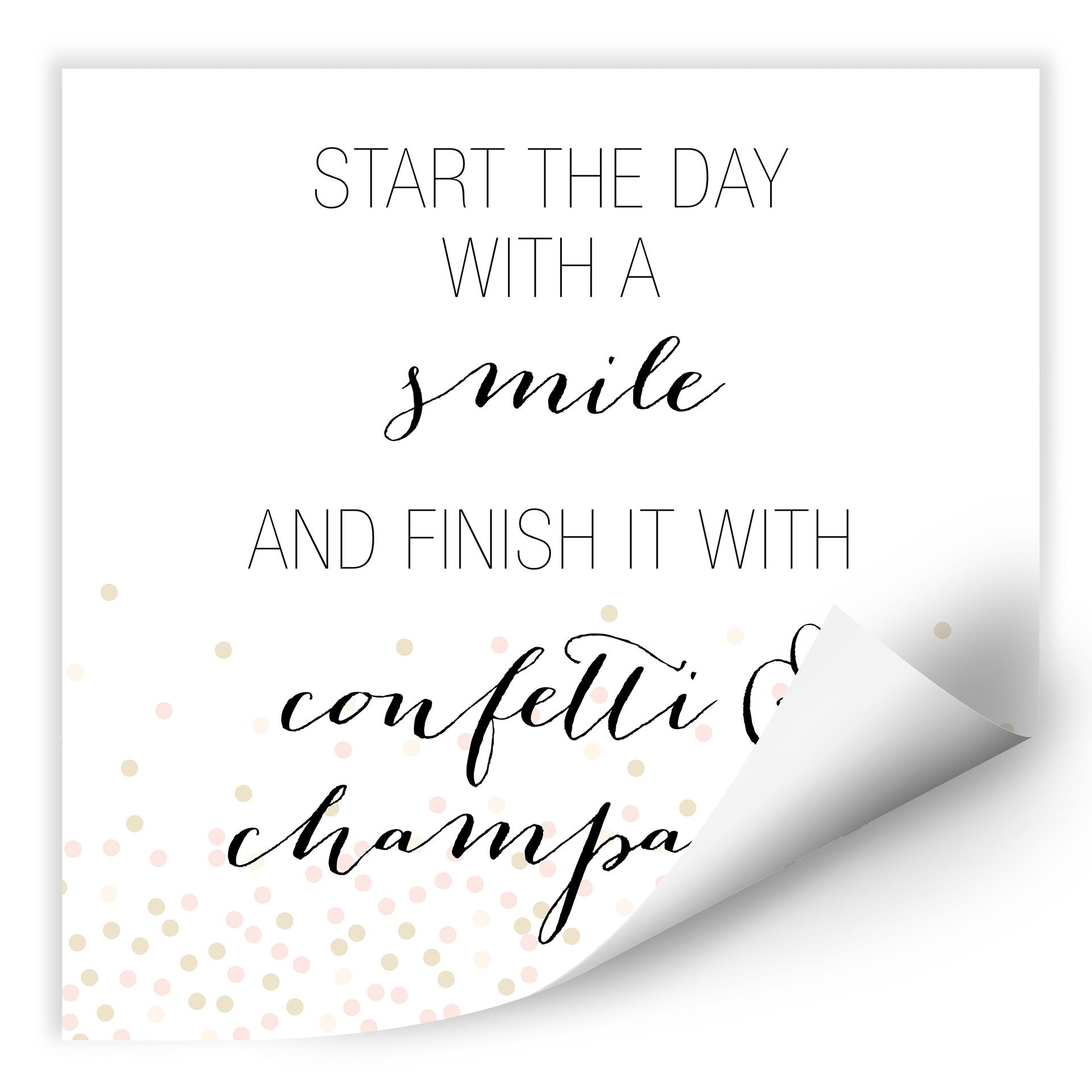 Zelfklevende Poster Confetti & Cream - Smile