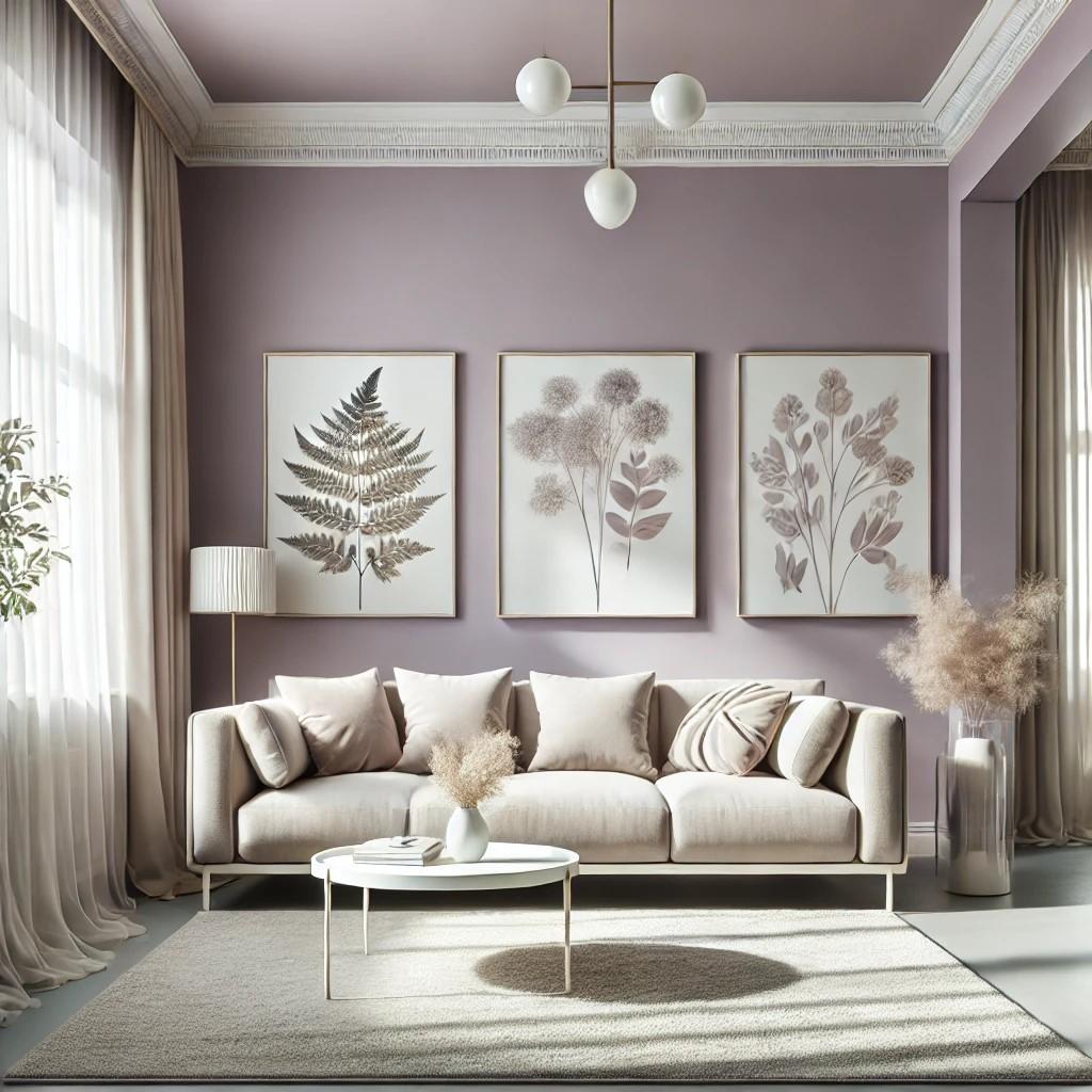 Pintura interior violeta mate I Leafy Lavender | vitalizar el carácter de la habitación | THE COLOR