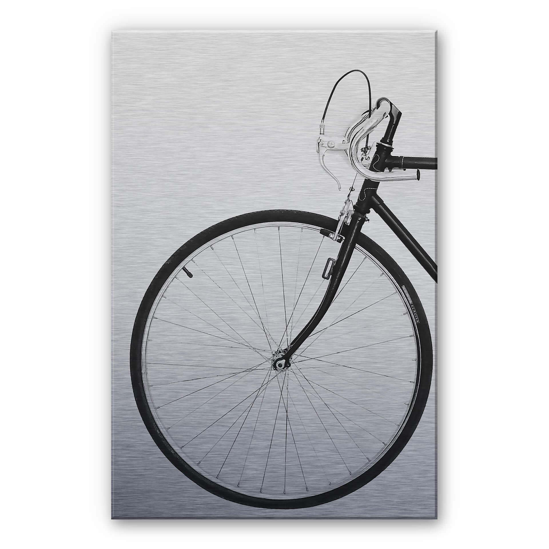 Alu-dibond zilver effect Sisi & Seb - Bicycle
