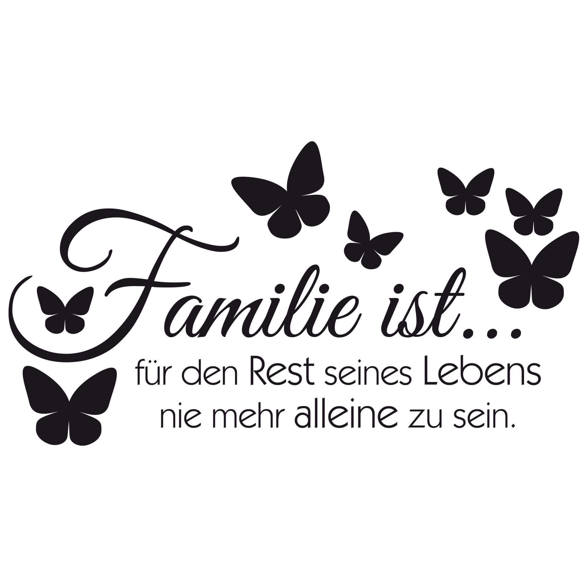 Wandtattoo Familie ist... inkl. 5 Bilderrahmen