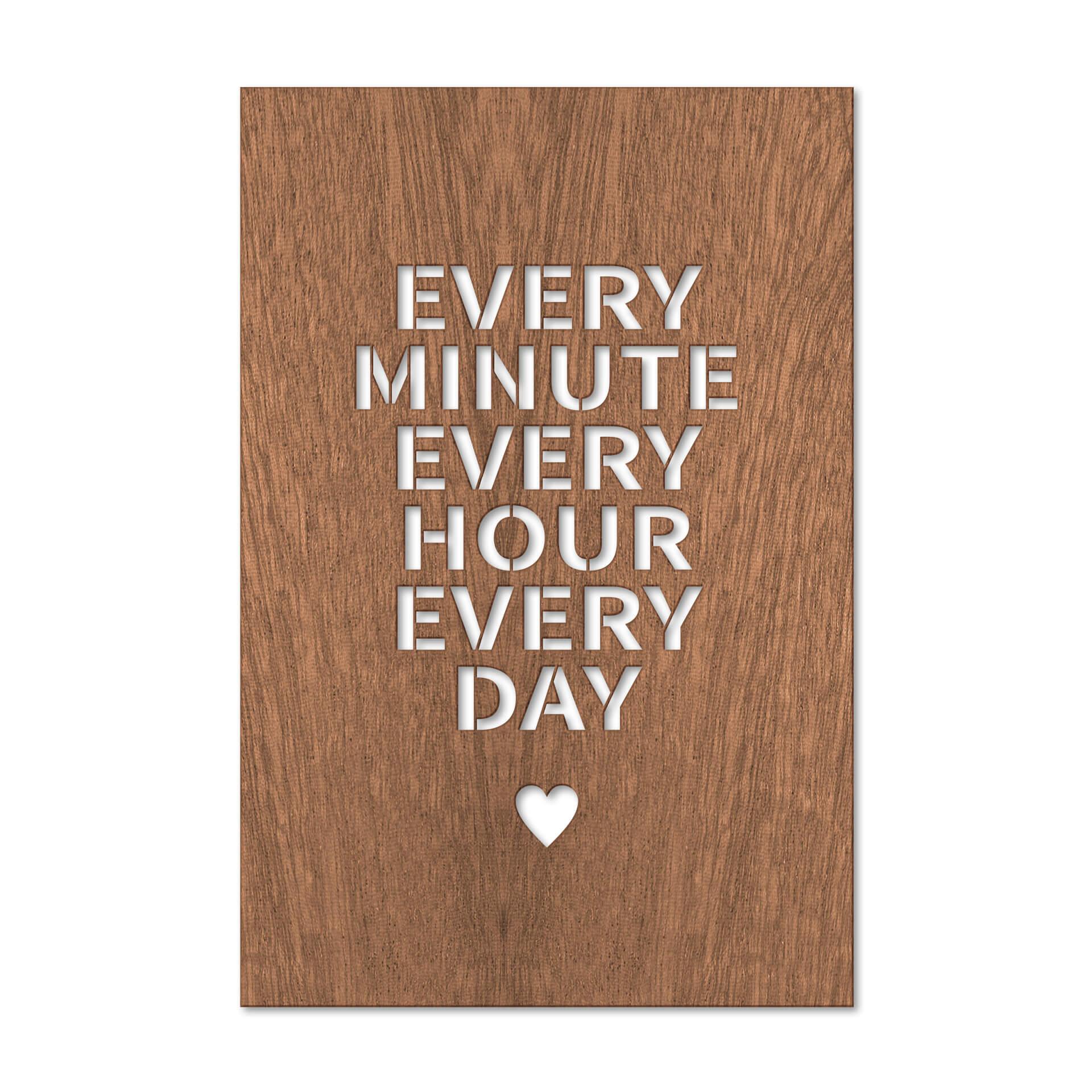 Decoro in legno - Every minute