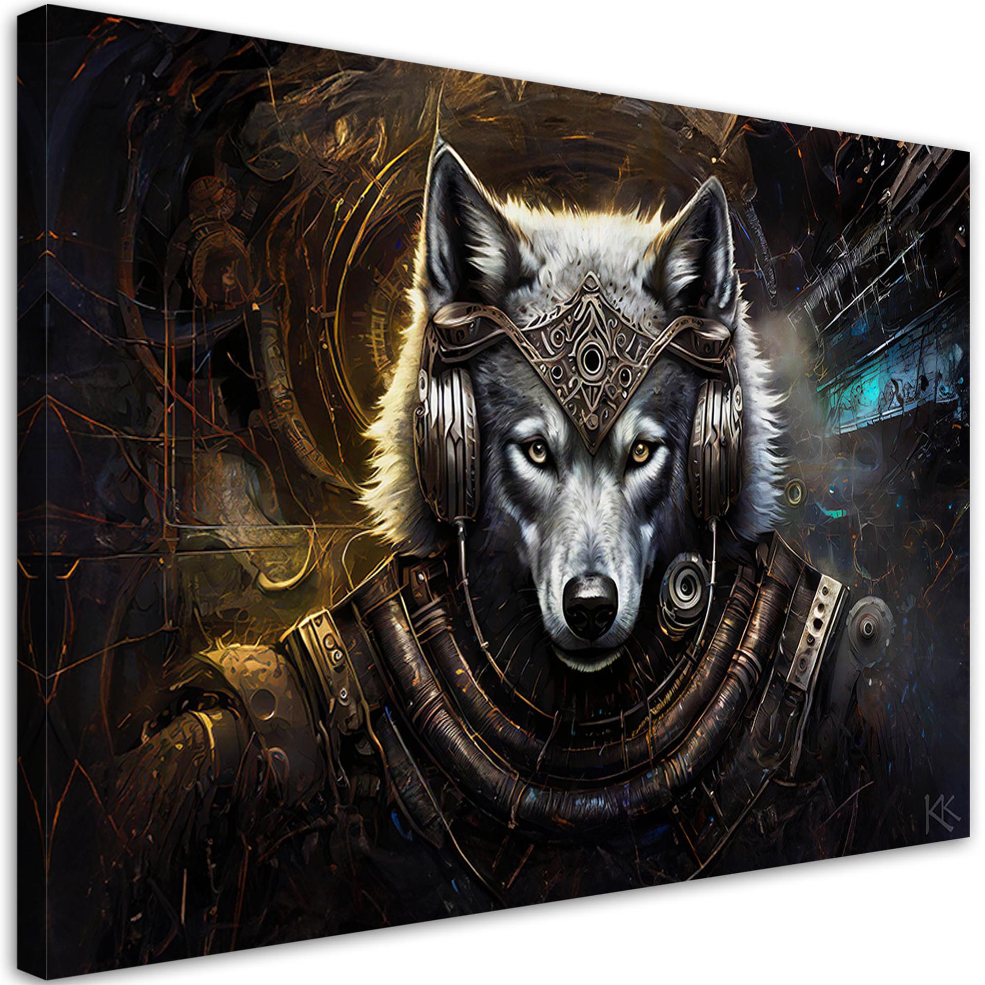 Canvasbillede, Abstrakte ulvedyr