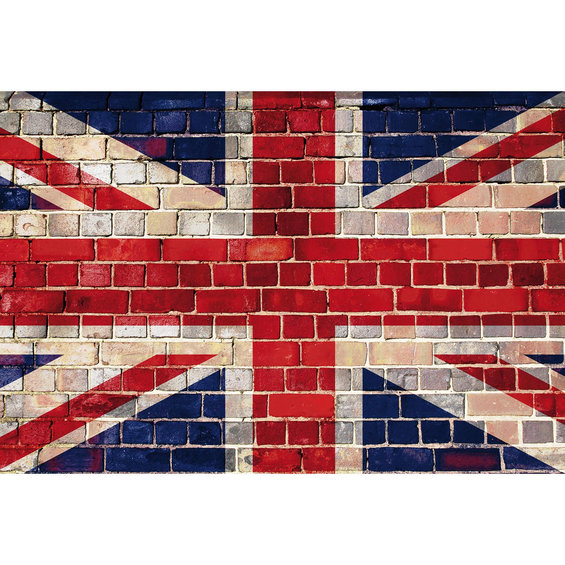 Fotobehang Union Jack Muur