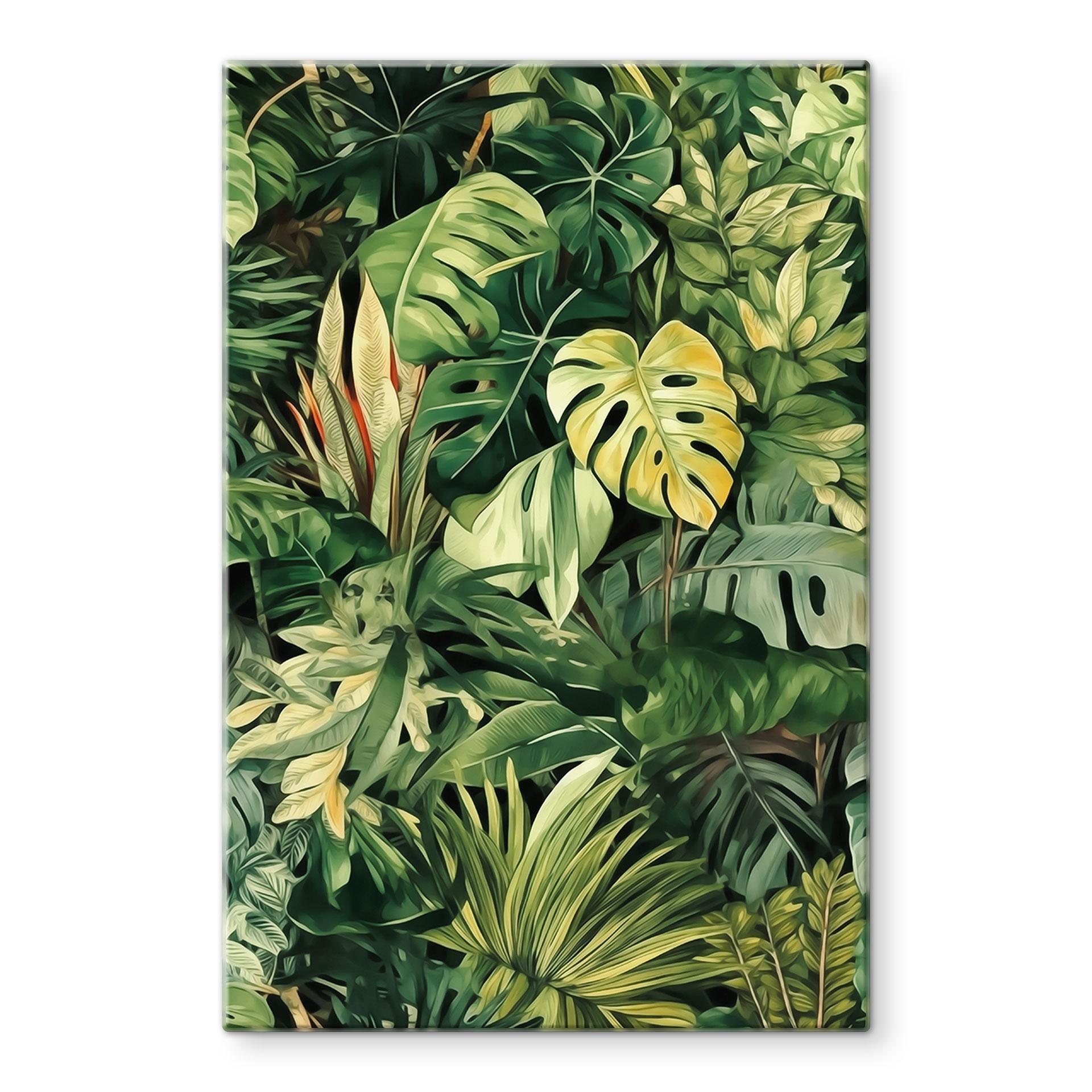 Glasbillede - Jungle planter - Jaszke