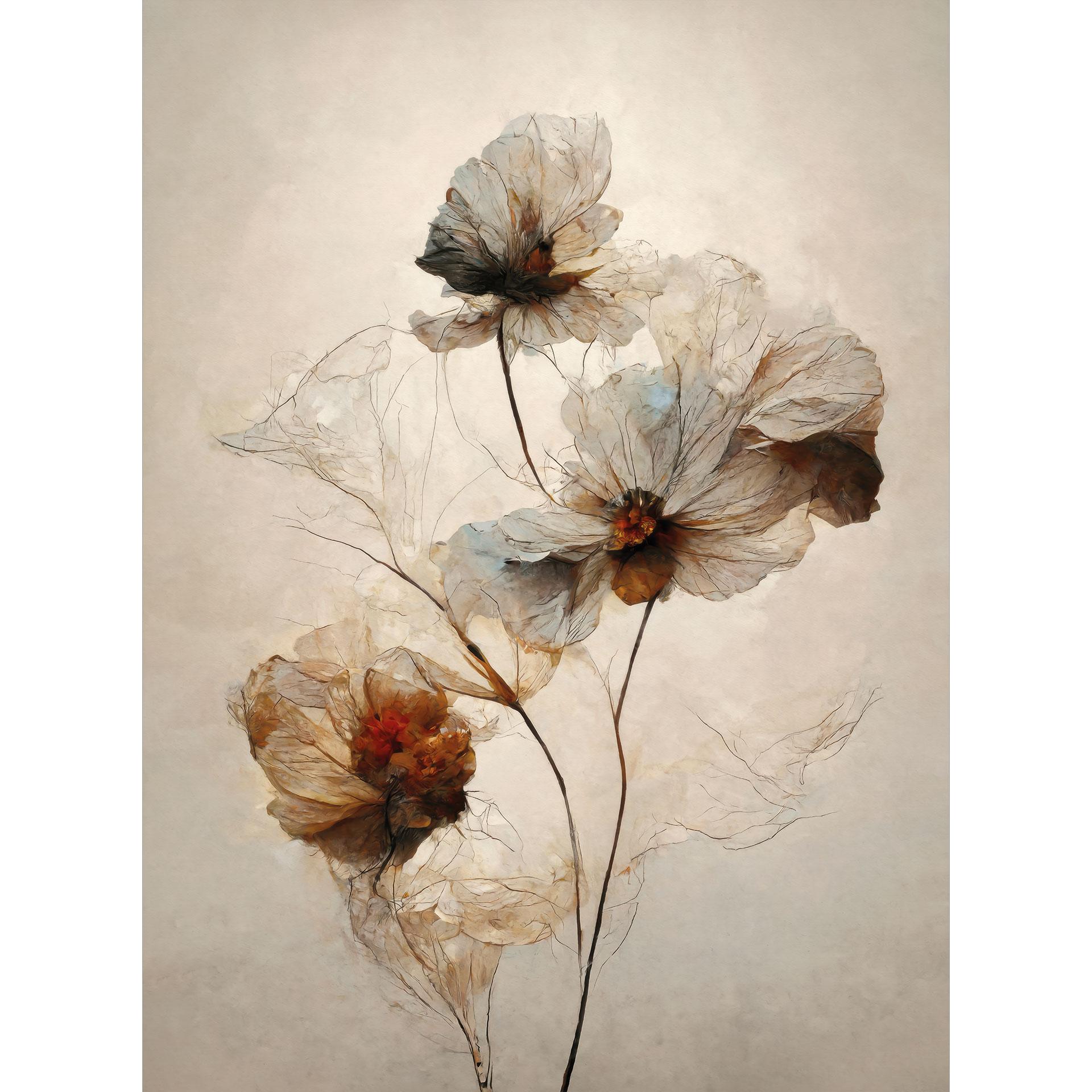 Bloemen Fotobehang | gedroogde bloemen - elegantie van vergankelijkheid - Treechild