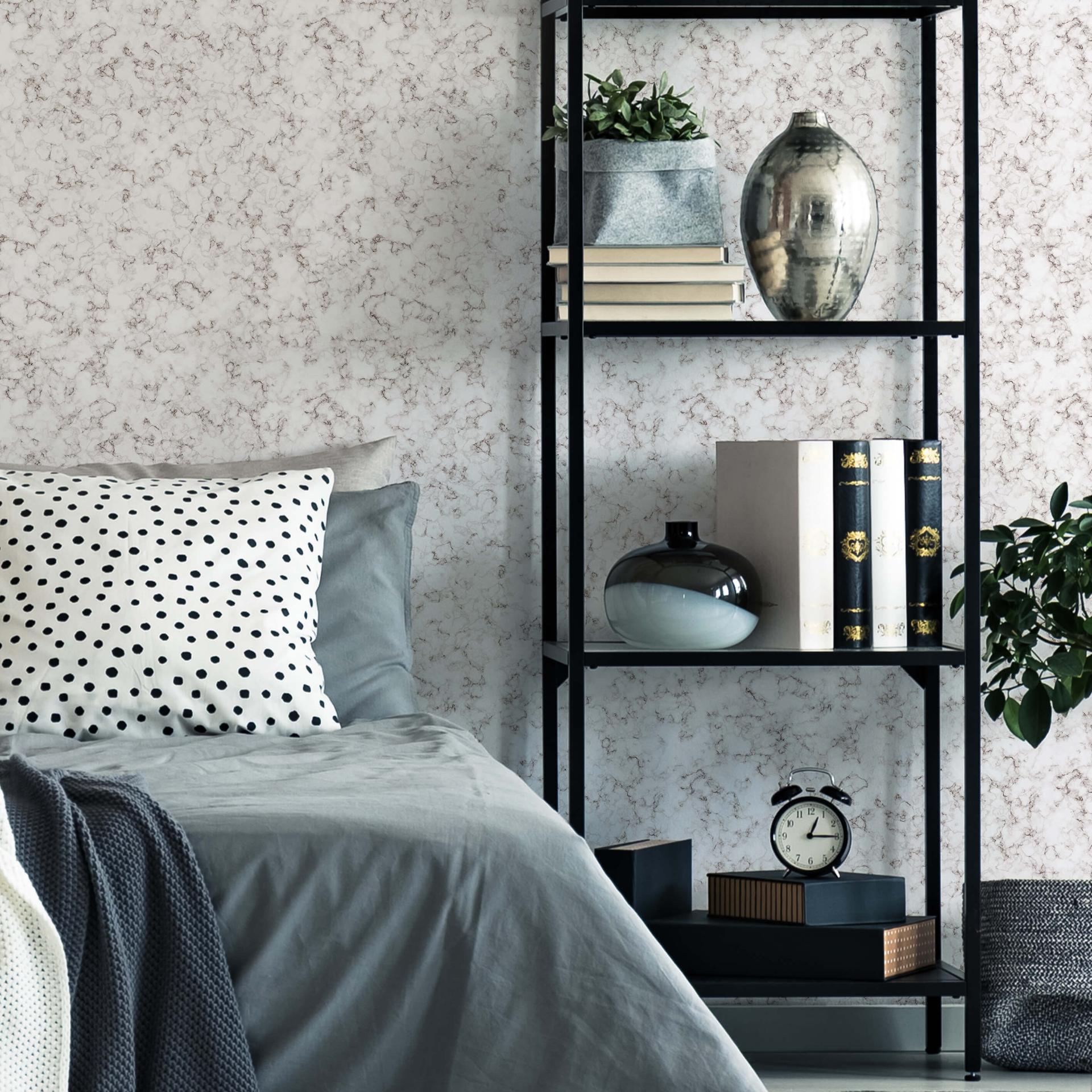 Patroonbehang – Marmer – zwart wit