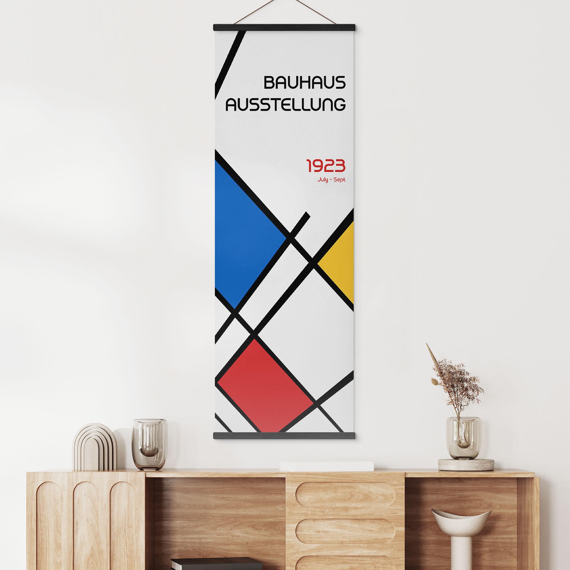 Tekstil plakat Retro Bauhaus udstilling 1923 - Retrodrome - Panorama