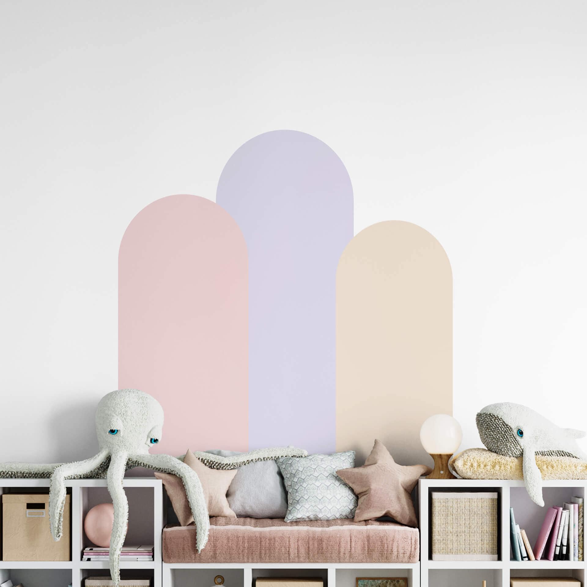 Wallsticker Rund bue smal rosé