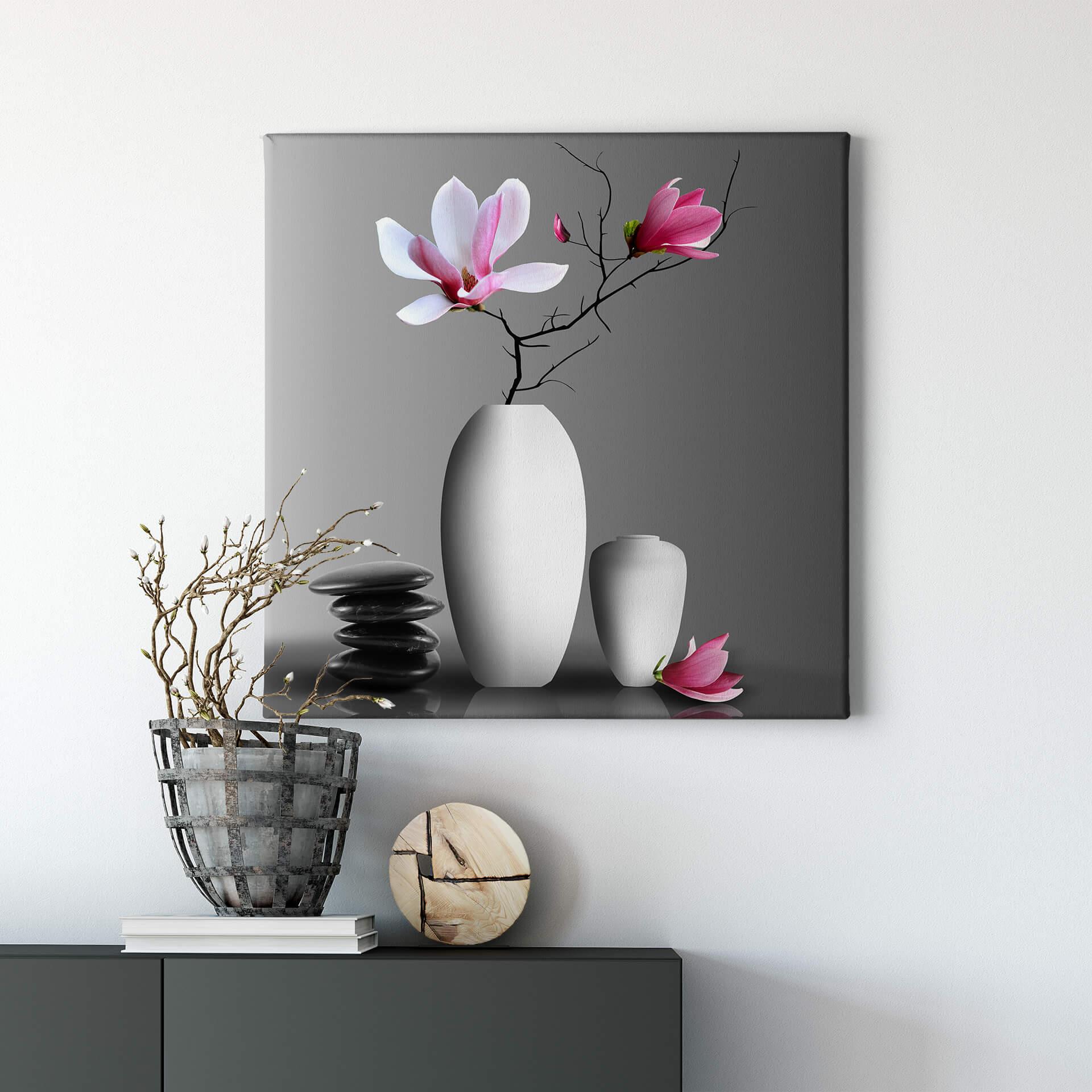 Lienzo rama de magnolia - Cuadrado