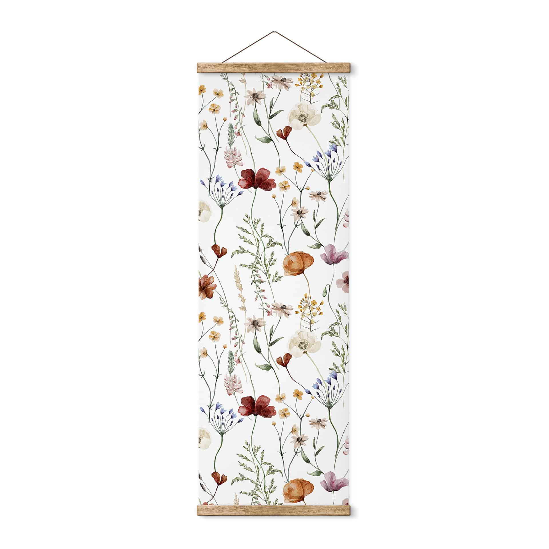 Tekstil plakat Farverige vilde blomster - UN Designs