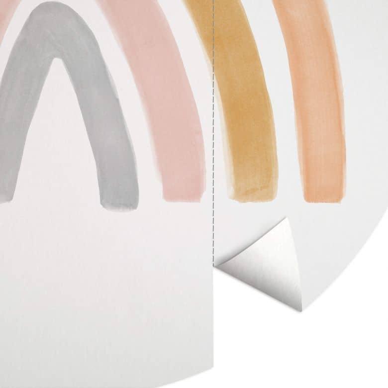 Behangcirkel Nouveauprints - Bonte Regenboog - vliesbehang/zelfklevend vliesbehang