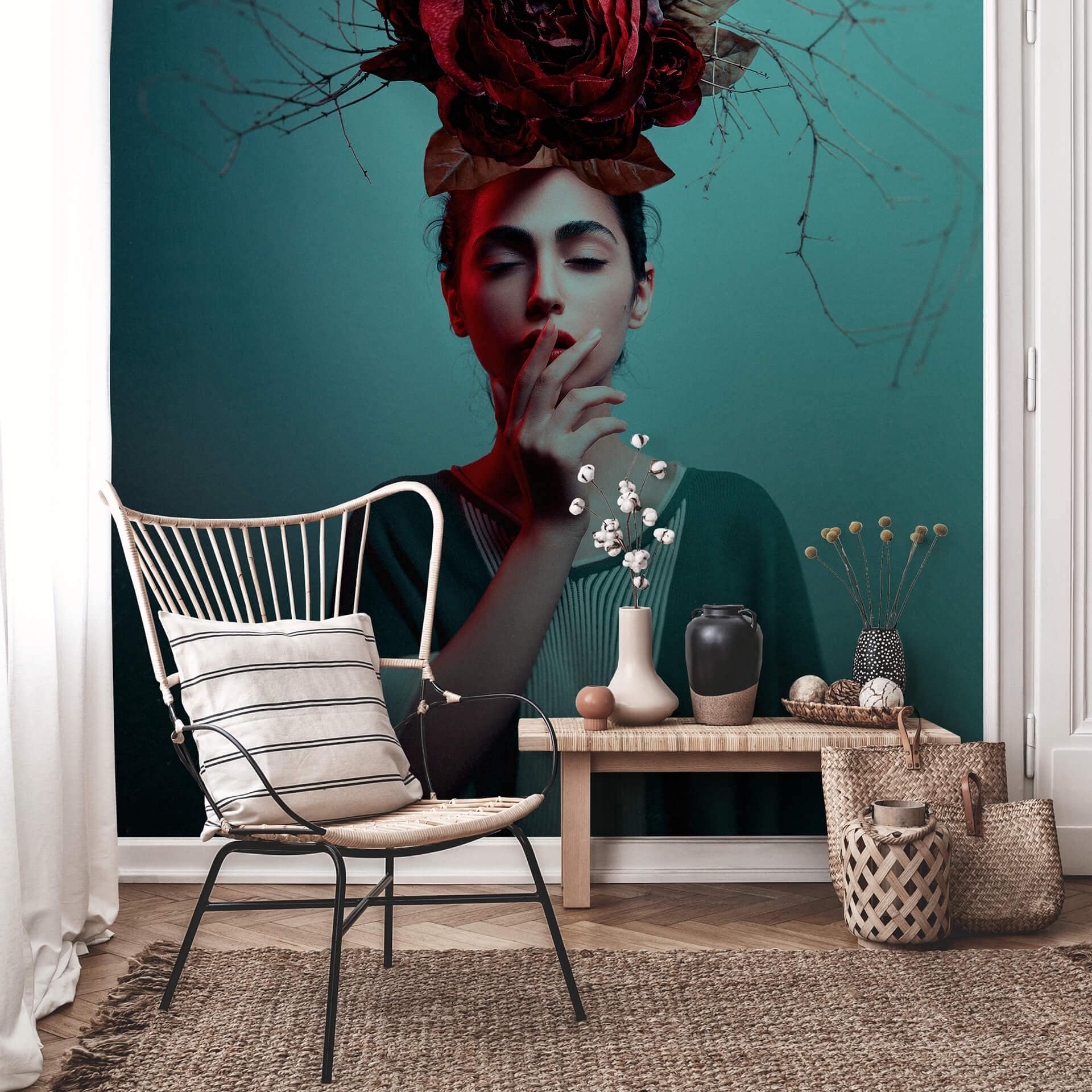 Fototapet - Amin - Flowers in her hair
