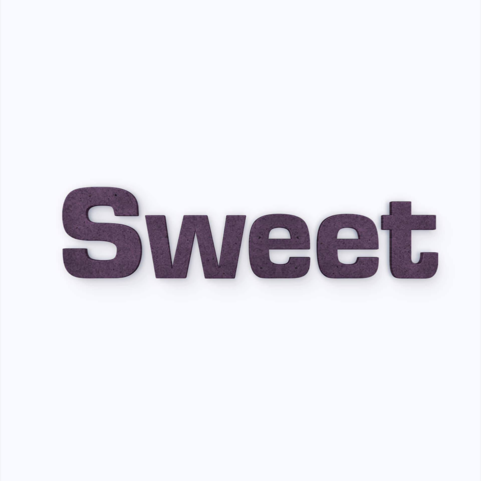 MDF-Letters Sweet