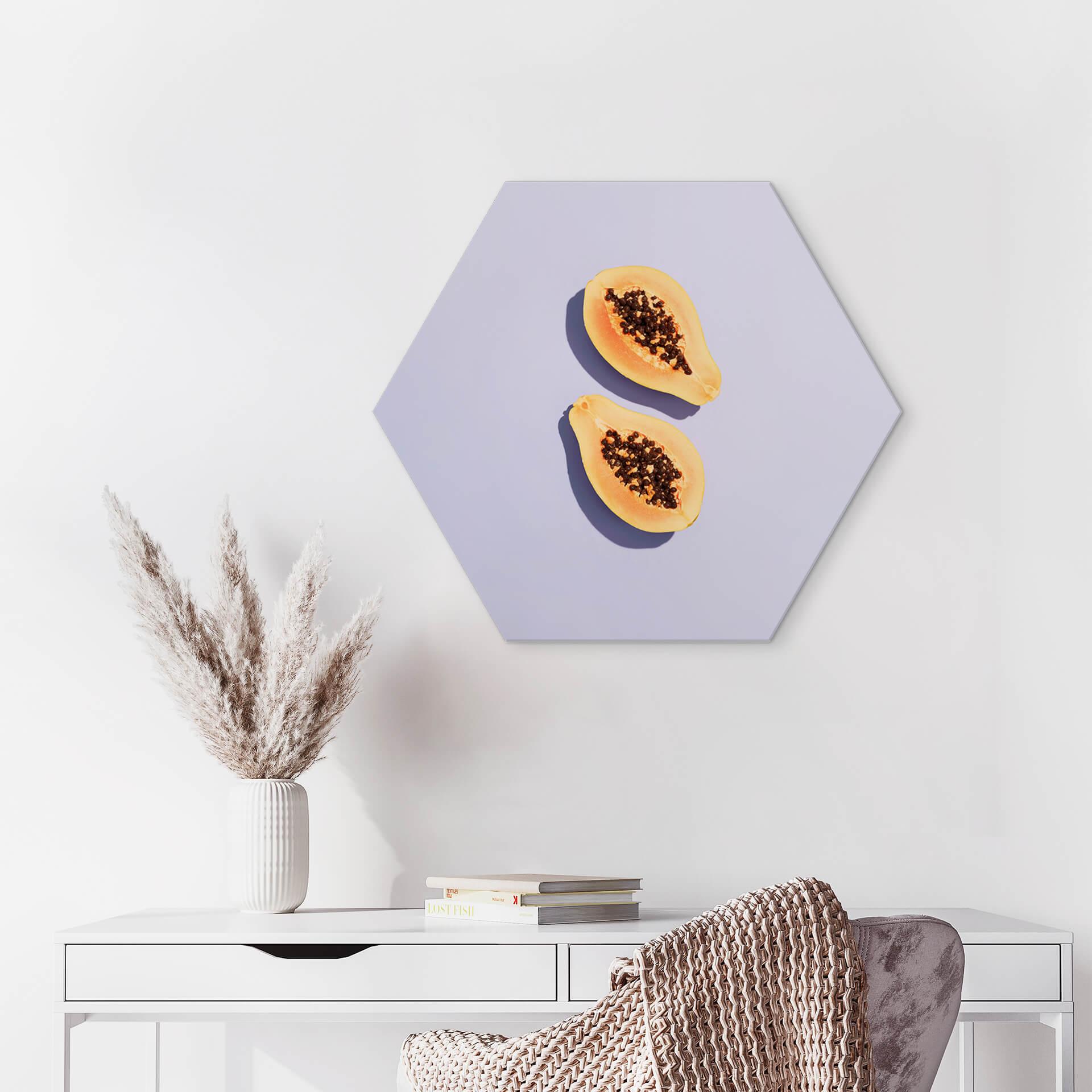 Hexagon Dibond 1X Studio - Papaya