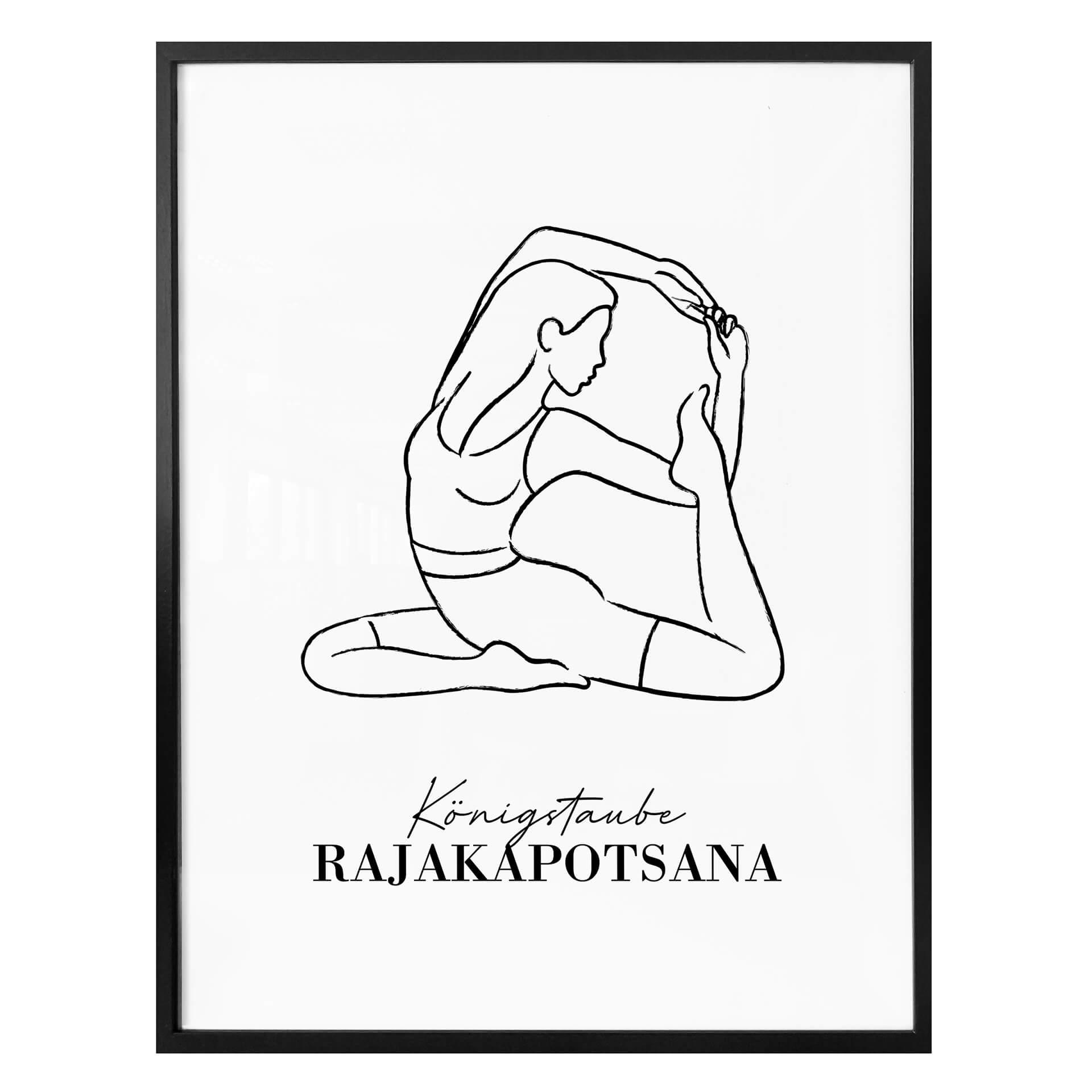 Poster Yoga - King Dove - Line Art