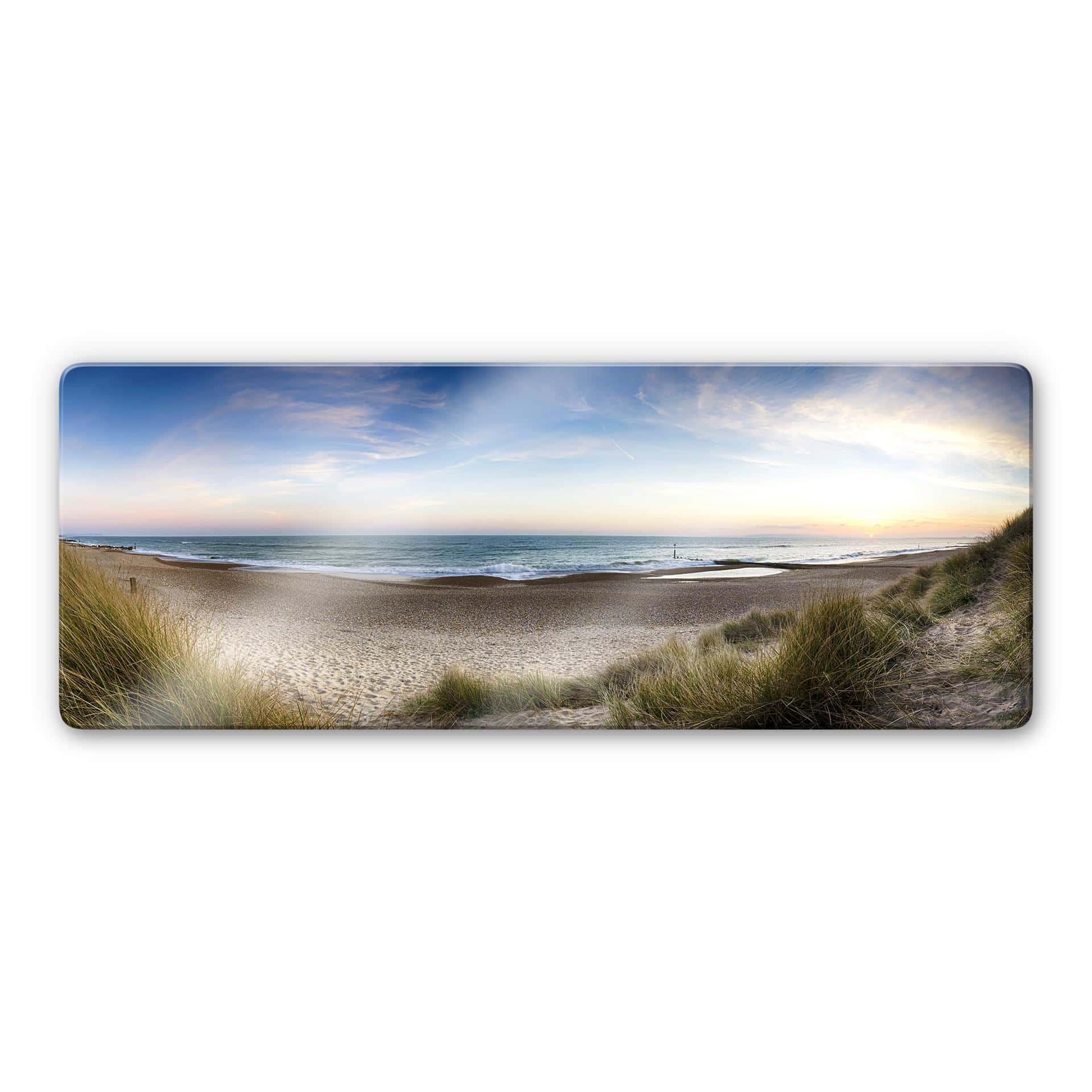 Tableau en verre - Plage en panorama