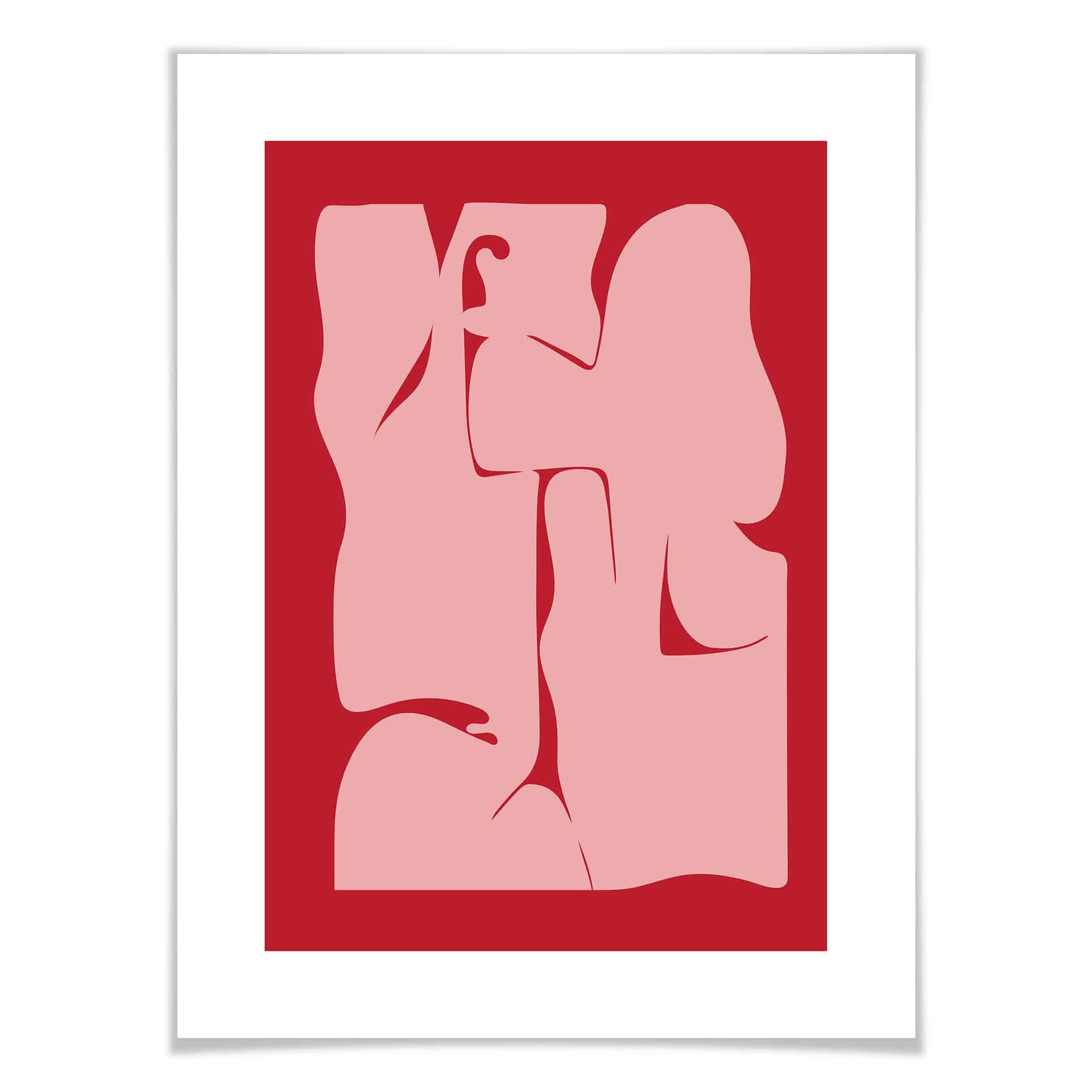 Póster Creadores Nórdicos - Abstracto Rojo