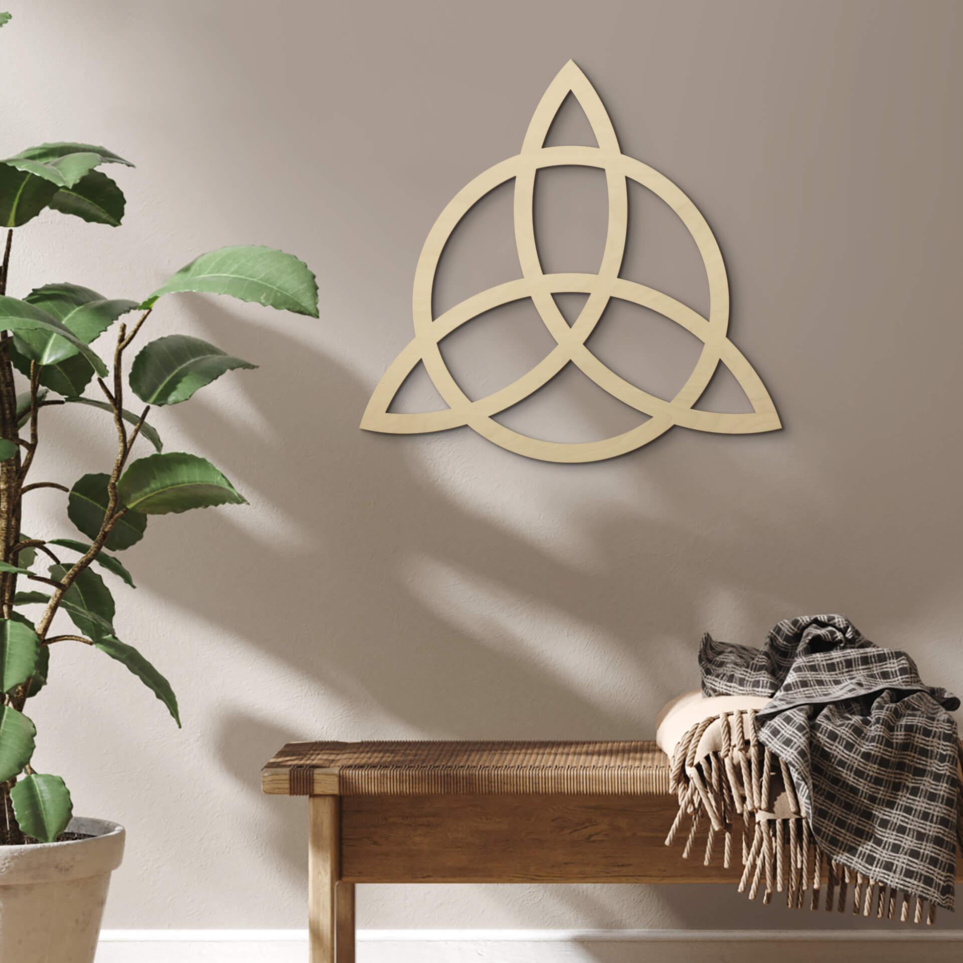 Trædekoration poppel - Triquetra med cirkel