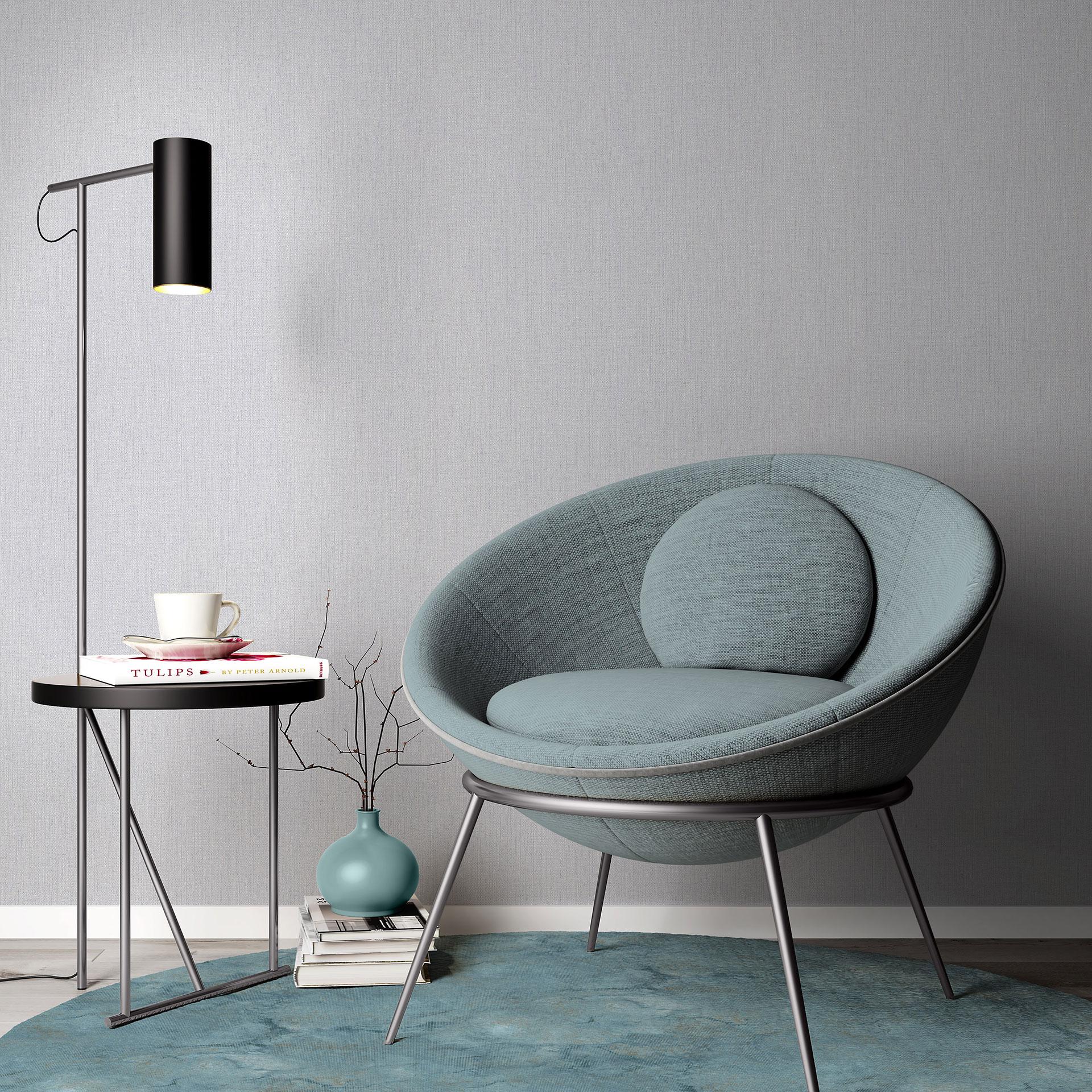 Moderne PVC-frit non-woven tapet i grå