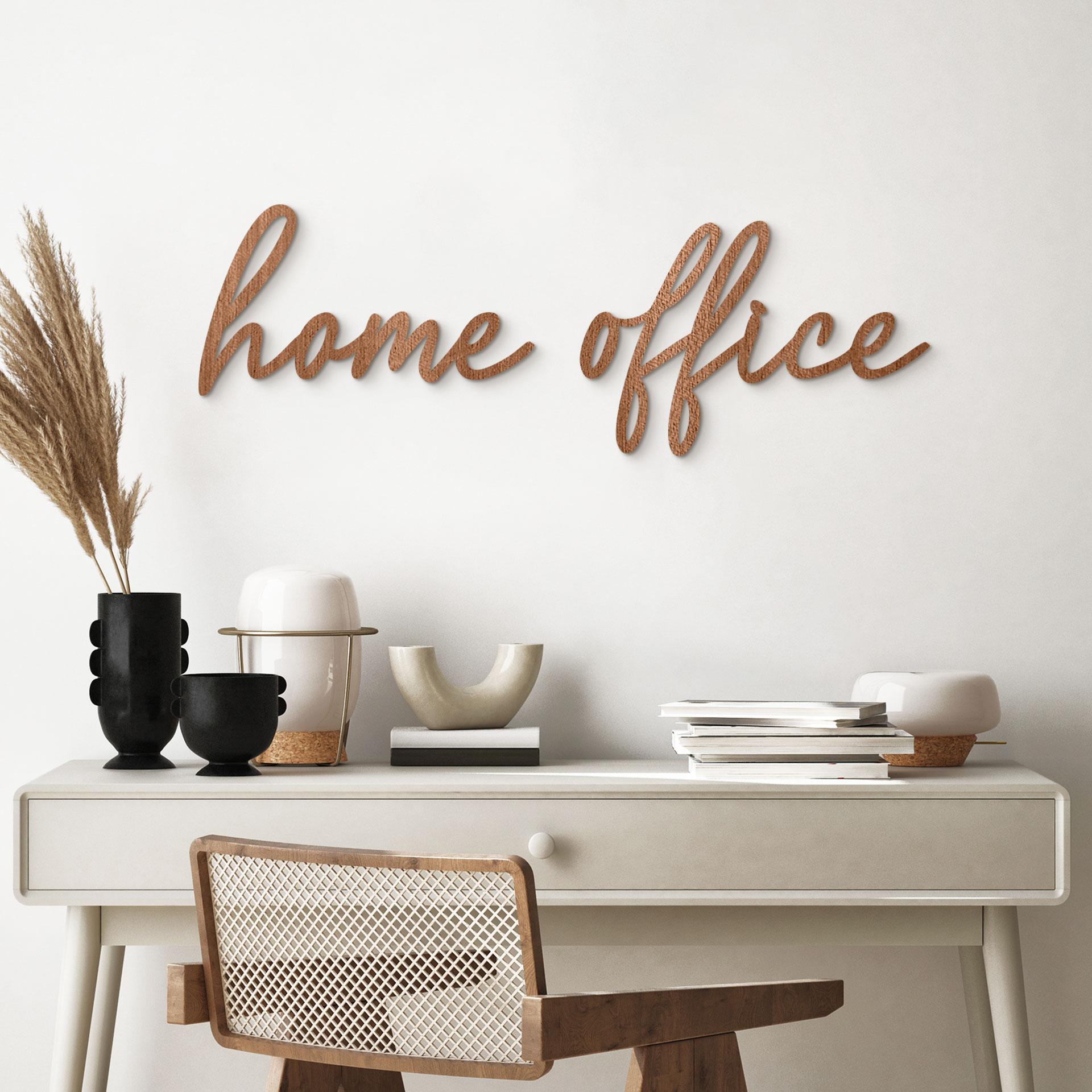 Træ vægdekoration mahogni finer Home Office