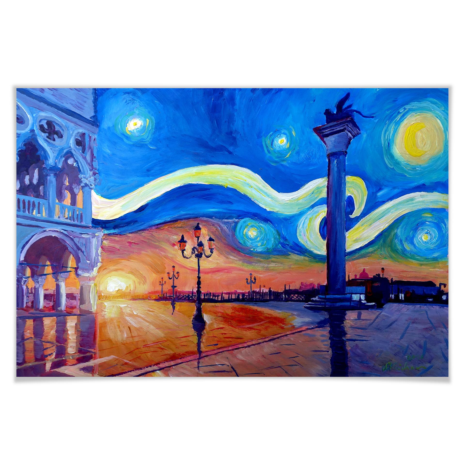 Poster Bleichner - Venedig bei Nacht