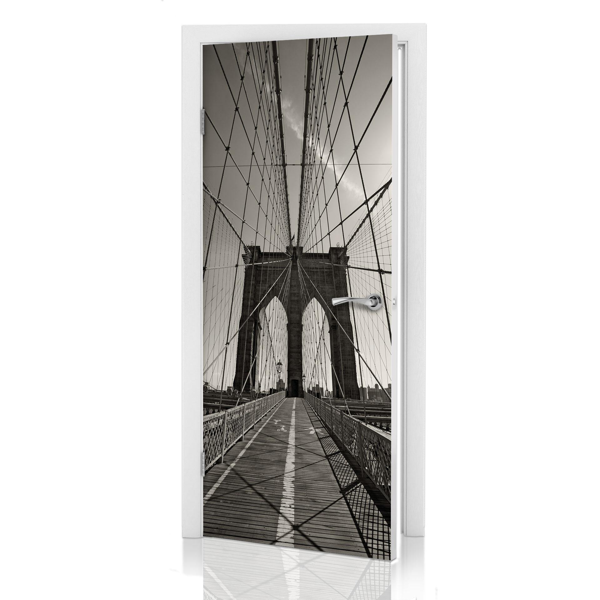 Diseño de puerta Perspectiva del puente de Brooklyn 91x200 cm