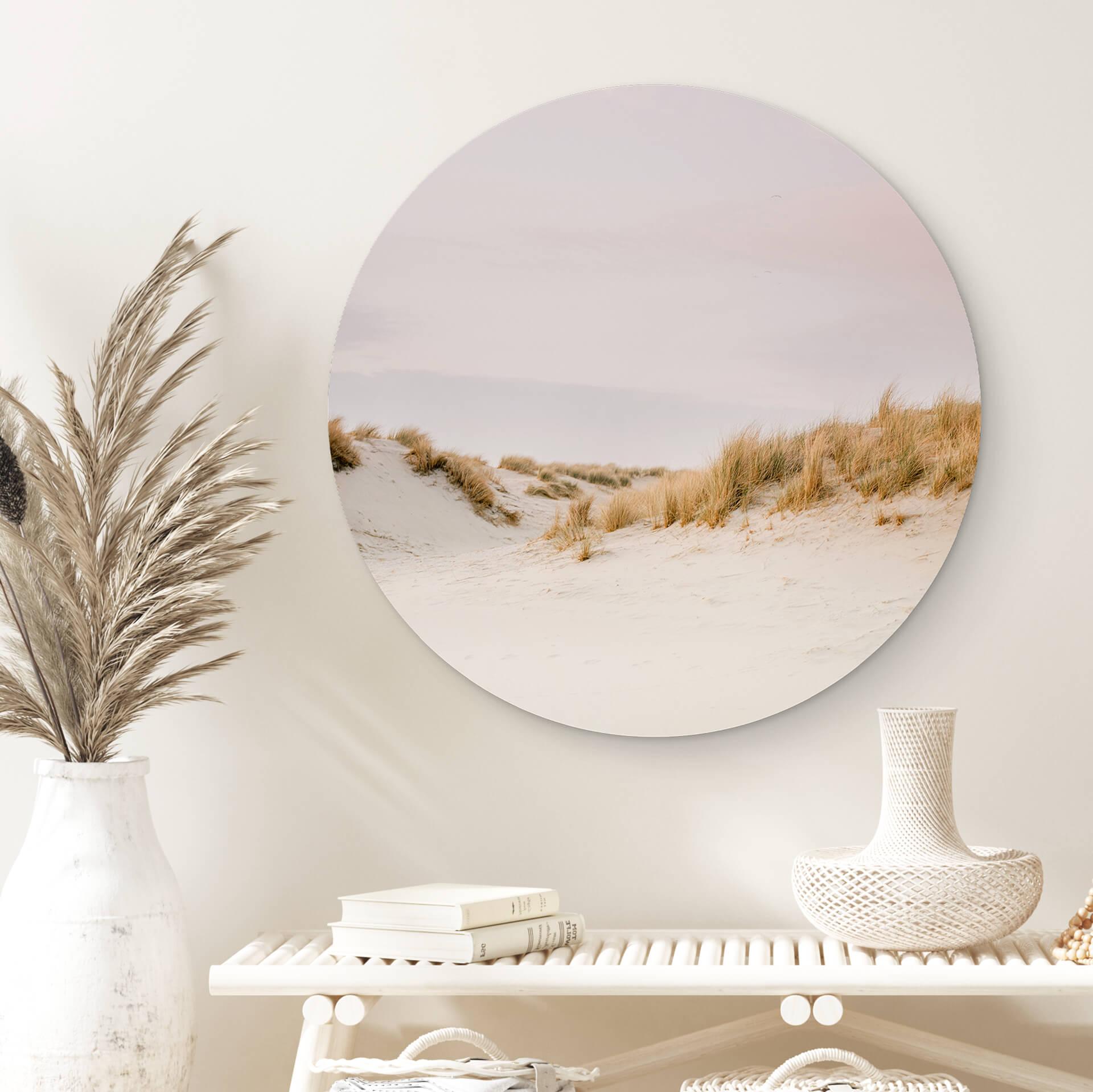 Wandcirkel Zwart - Duinen bij Ameland
