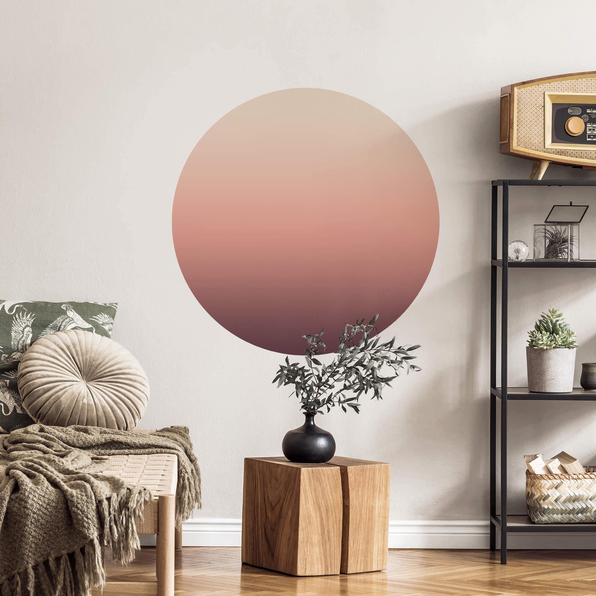 Muursticker Ombre Sunset- rond