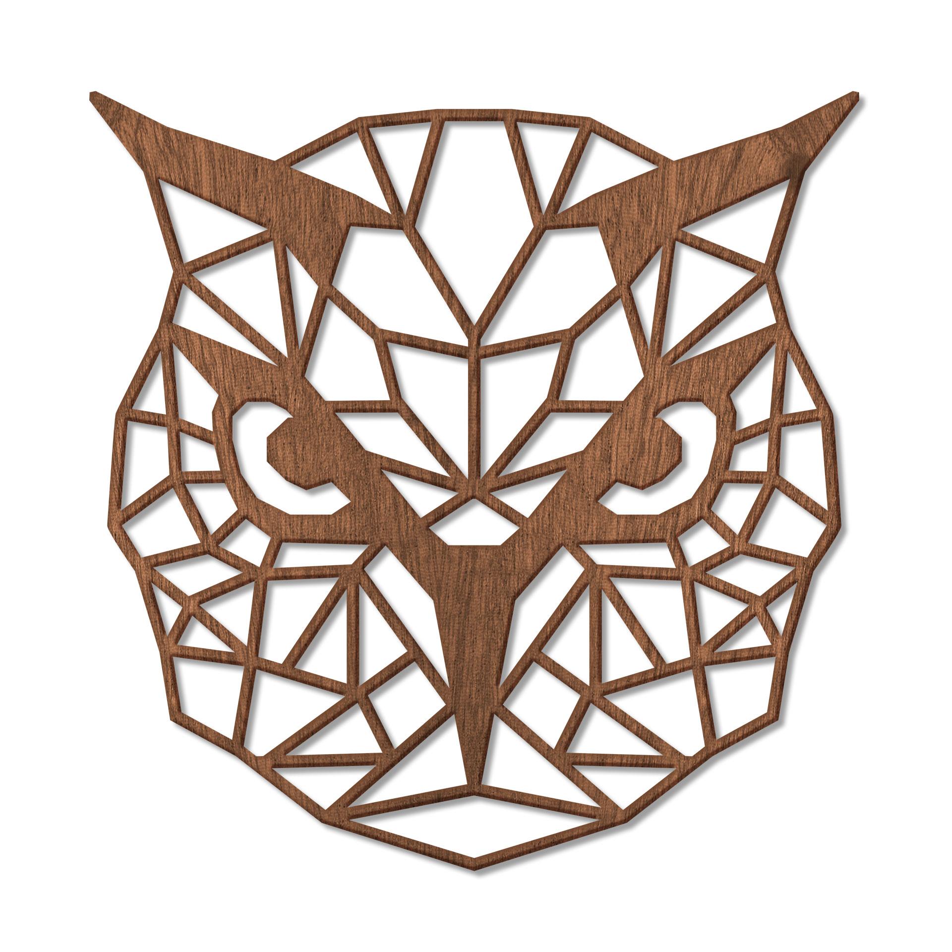 Decoro in legno origami - Gufo