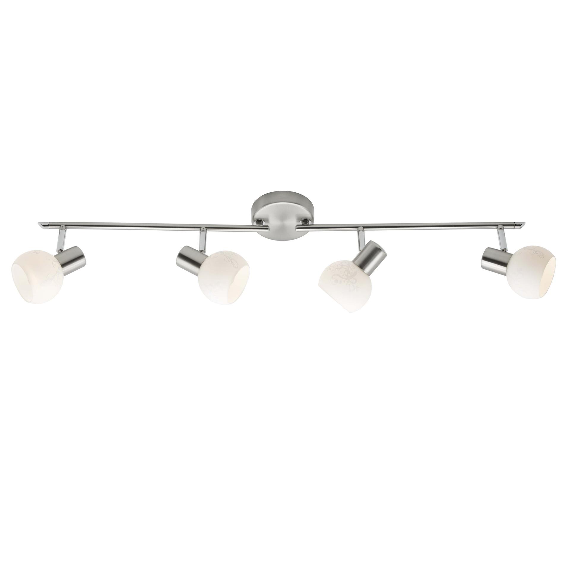 Spotrohr Caspar, metallic, 94 x 11 cm, Glas Strahler