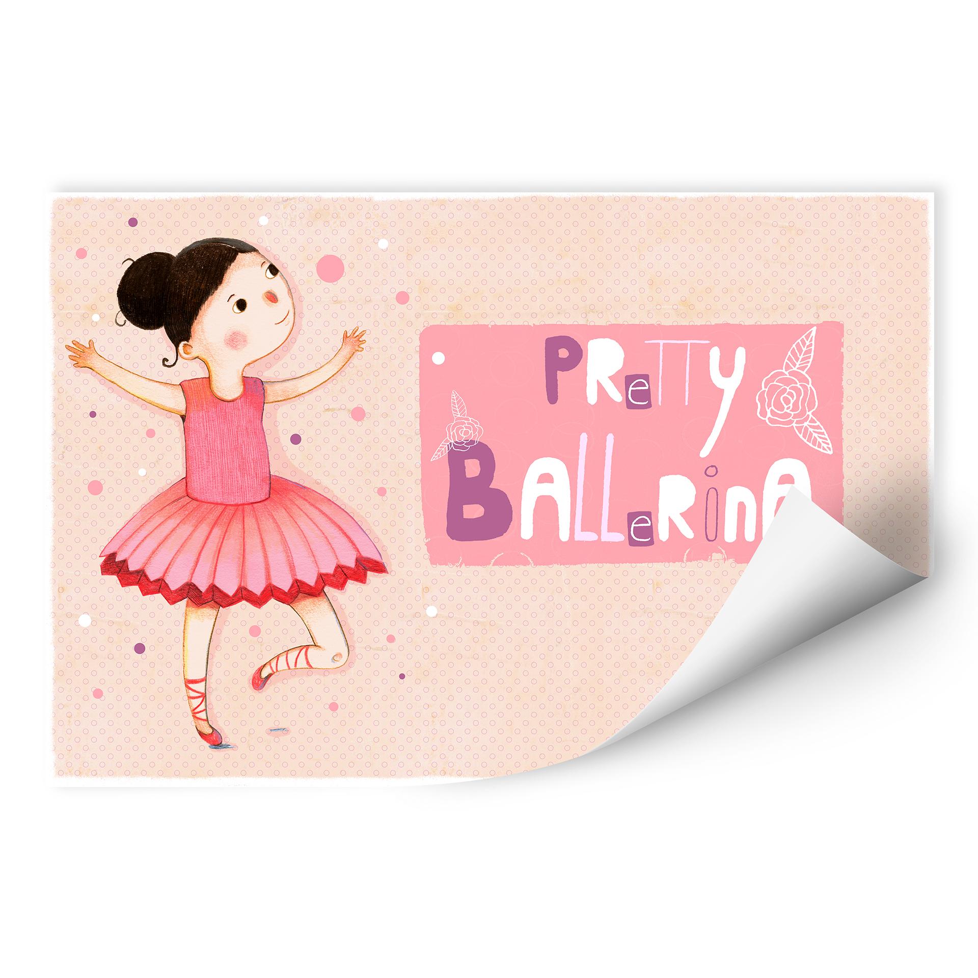 Zelfklevende Poster - Loske - Pretty Ballerina