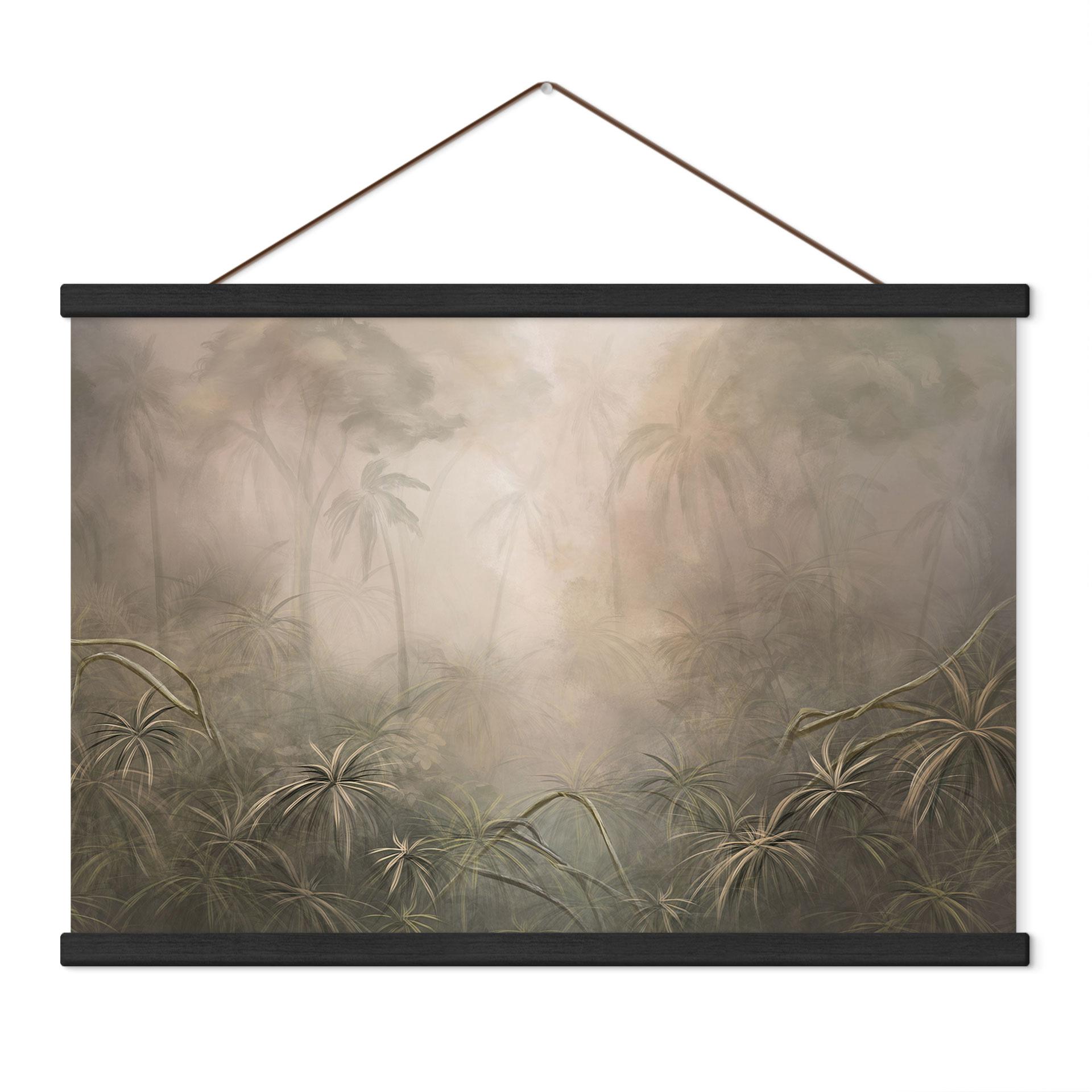 Textielposter Mystiek regenwoud in de mist - Ms Tiff