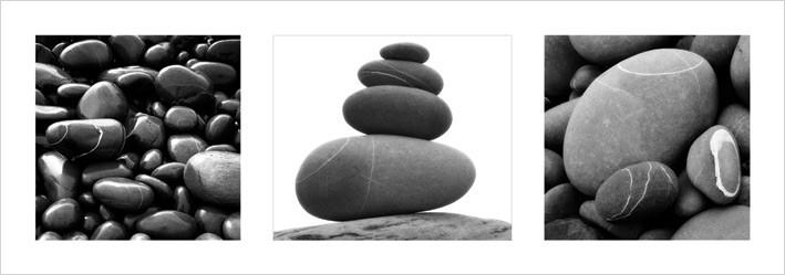 Plakat Stones Triptych kunsttryk (95 x 33 cm)