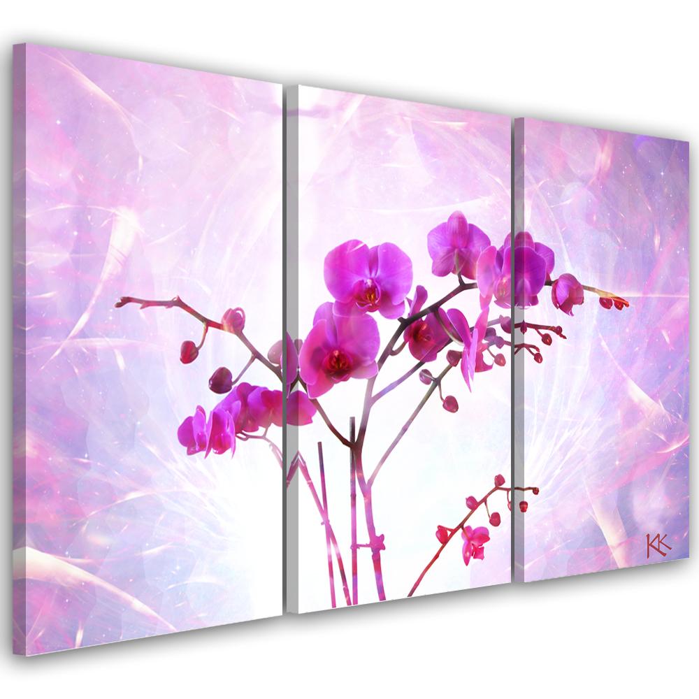 3 stykke lærredsprint, Essential Orchid