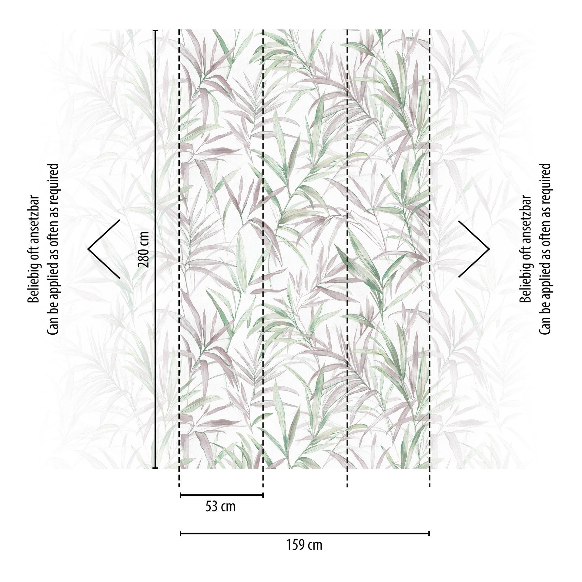 COSMOPOLITAN Fotobehang muurschildering groene bladeren natuurmotief - modern Vliesbehang plantkunde