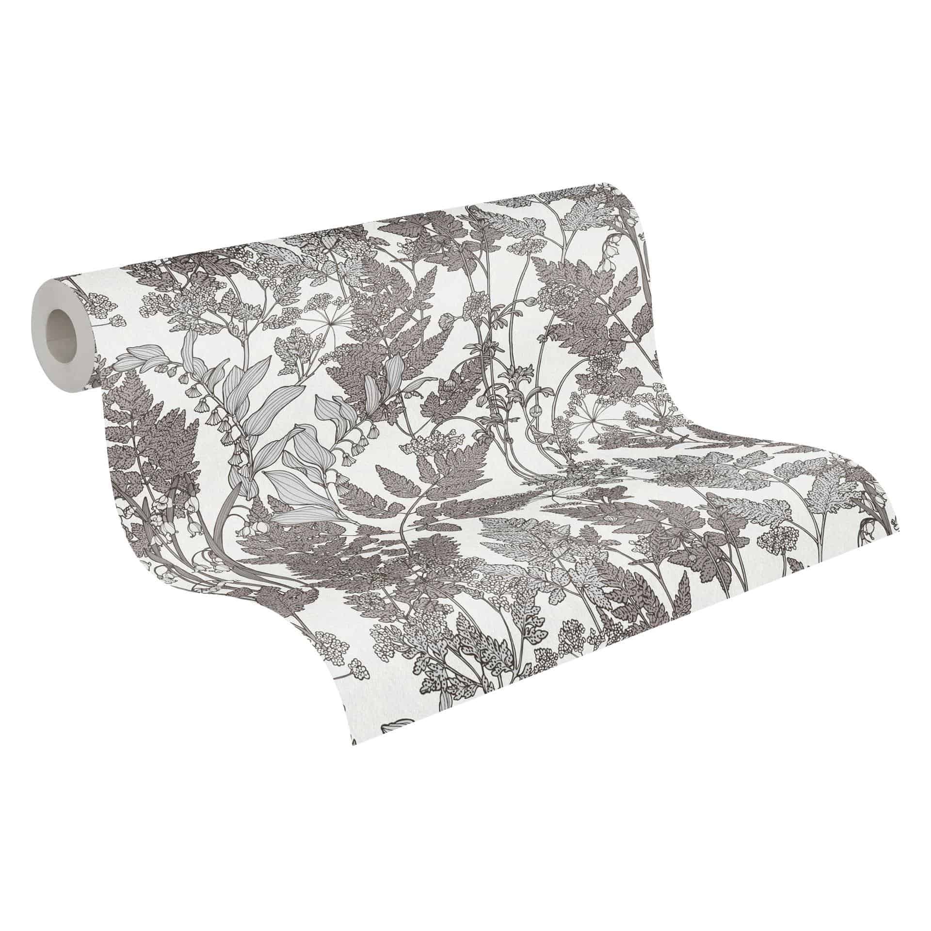 Architects Paper Floral Impression - Papier peint intissé fleuris, gris