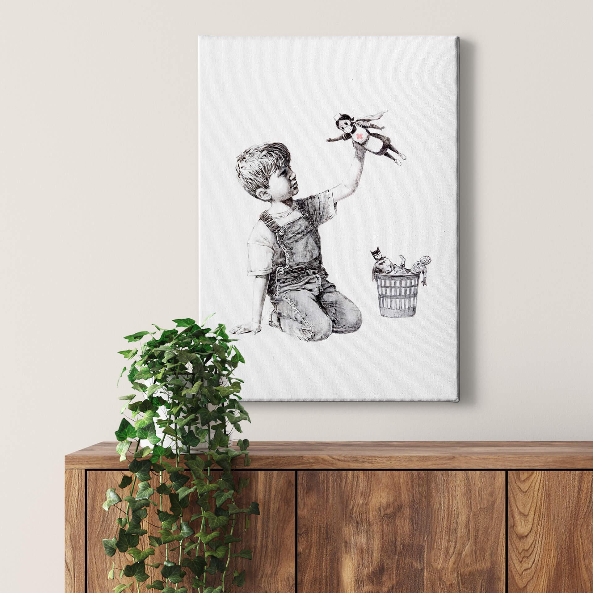Canvasbillede - Banksy - Real Hero