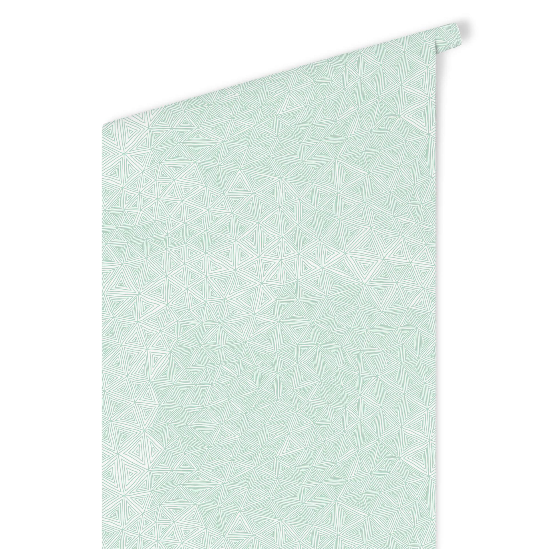 Patroonbehang – Abstracte Driehoeken – mint