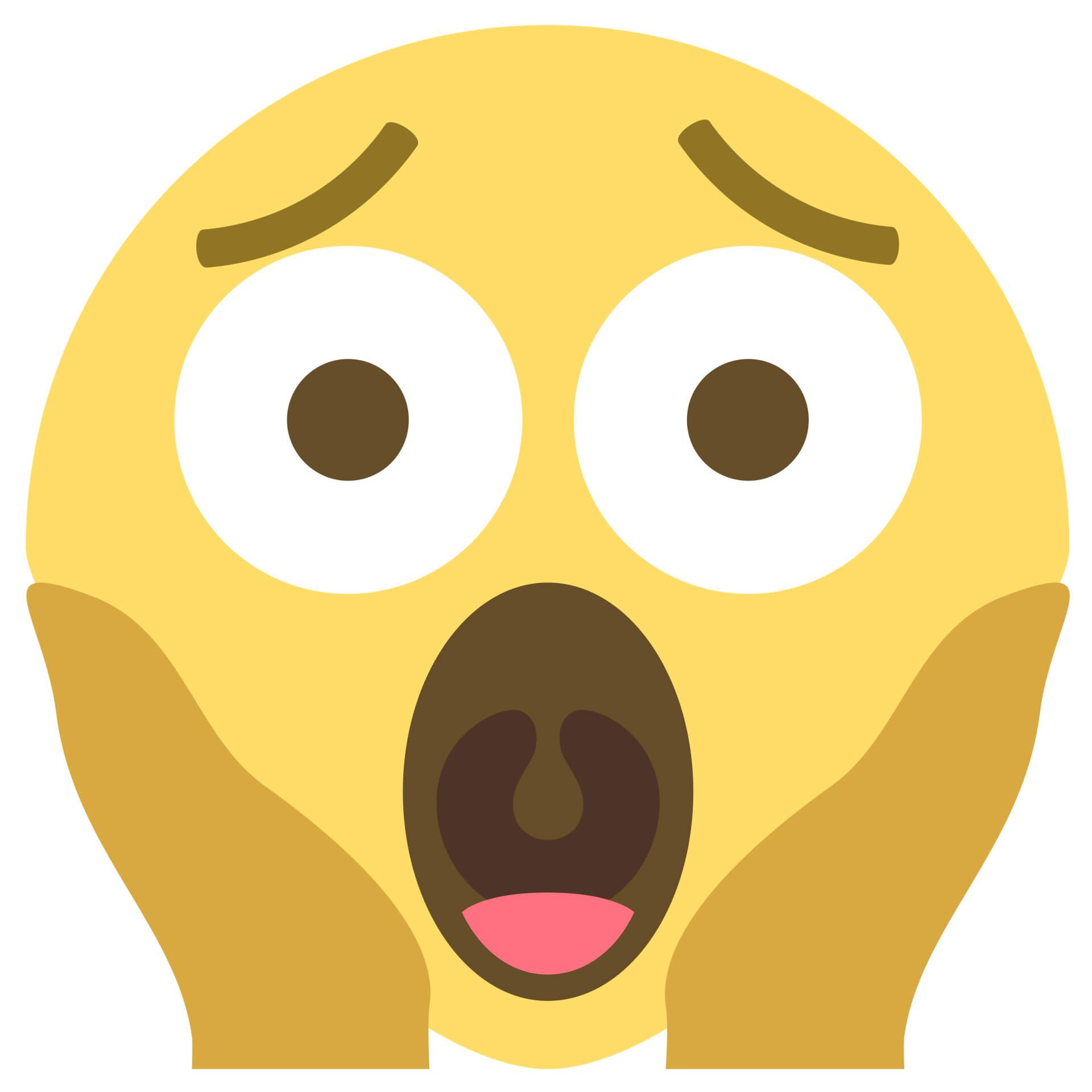 Wandtattoo Emoji Screaming in Fear