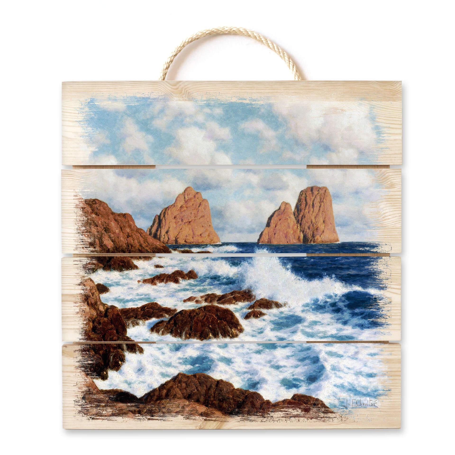 Cuadro de madera Choultsé - Las rocas de Capri - 40x41,5 cm