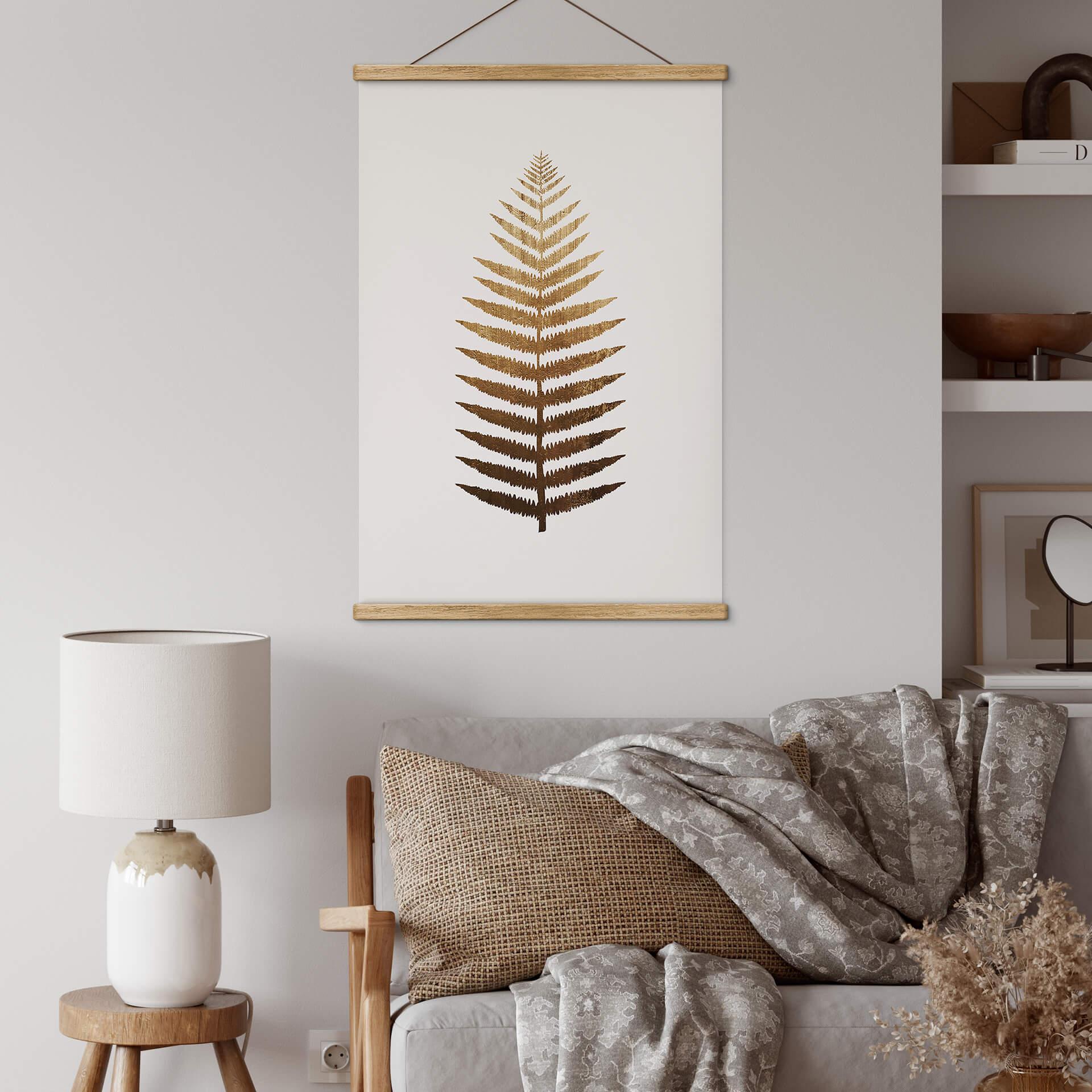 Tekstil plakat Kubistika - Golden Fern