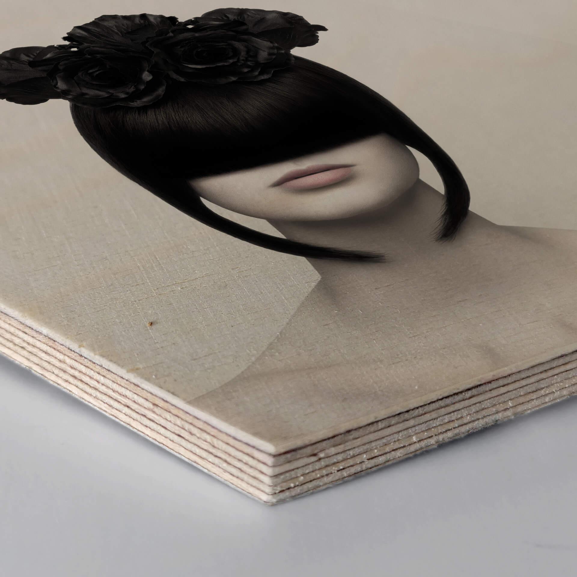 Hexagon - Holz Birke-Furnier - Nemcekova - Black Widow