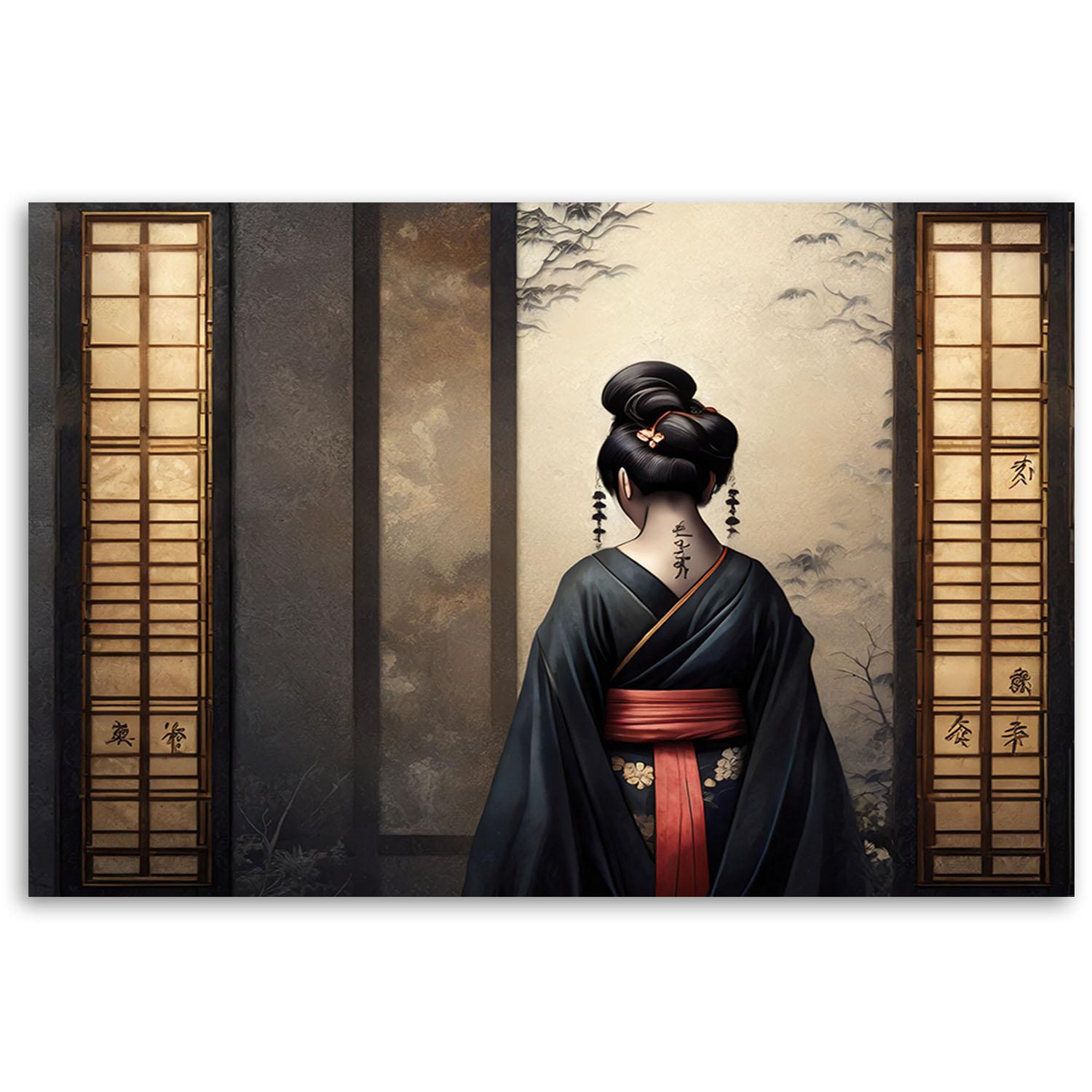 Lærredsplade, Japansk geisha