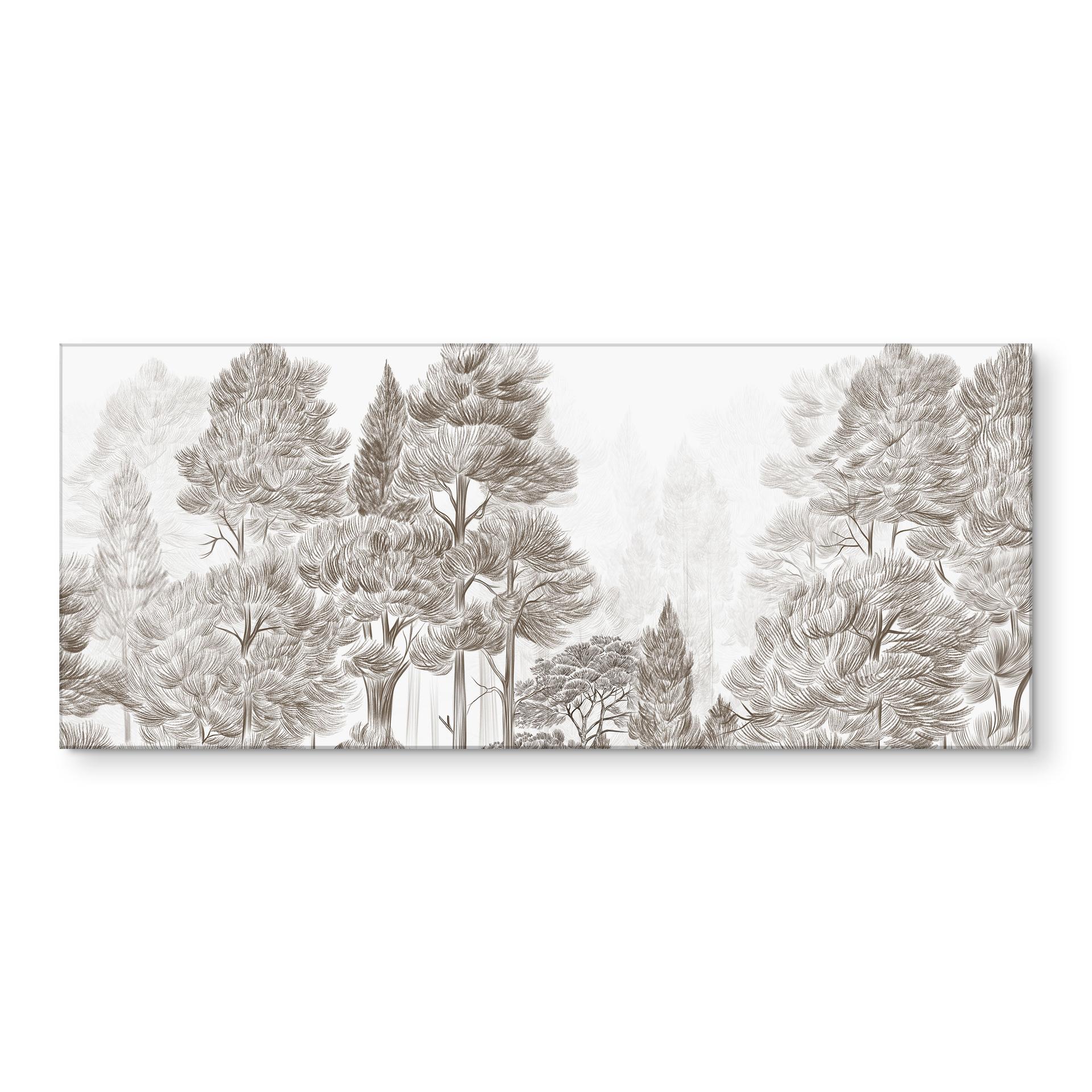 Küchenrückwand Wald mit Waldlandschaft in Beige - Ms Tiff